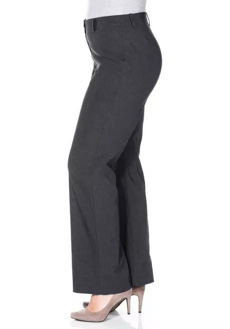 25 Bootcut Stretch-Hose schwarz Kurz-Gr 50 /"Sheego/" NEU