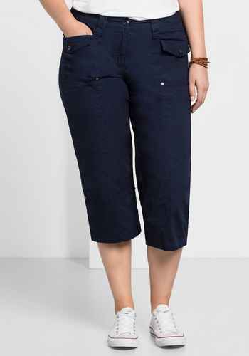 Damen 7/8 Jeans Bermuda Caprihose Sheego Caprihose Gr 42 bis 56 blue NEU 331 