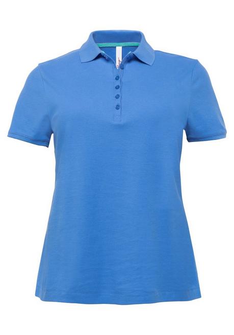 Poloshirt mit kurzem Arm, in Piqué-Qualität - azurblau - 44/46