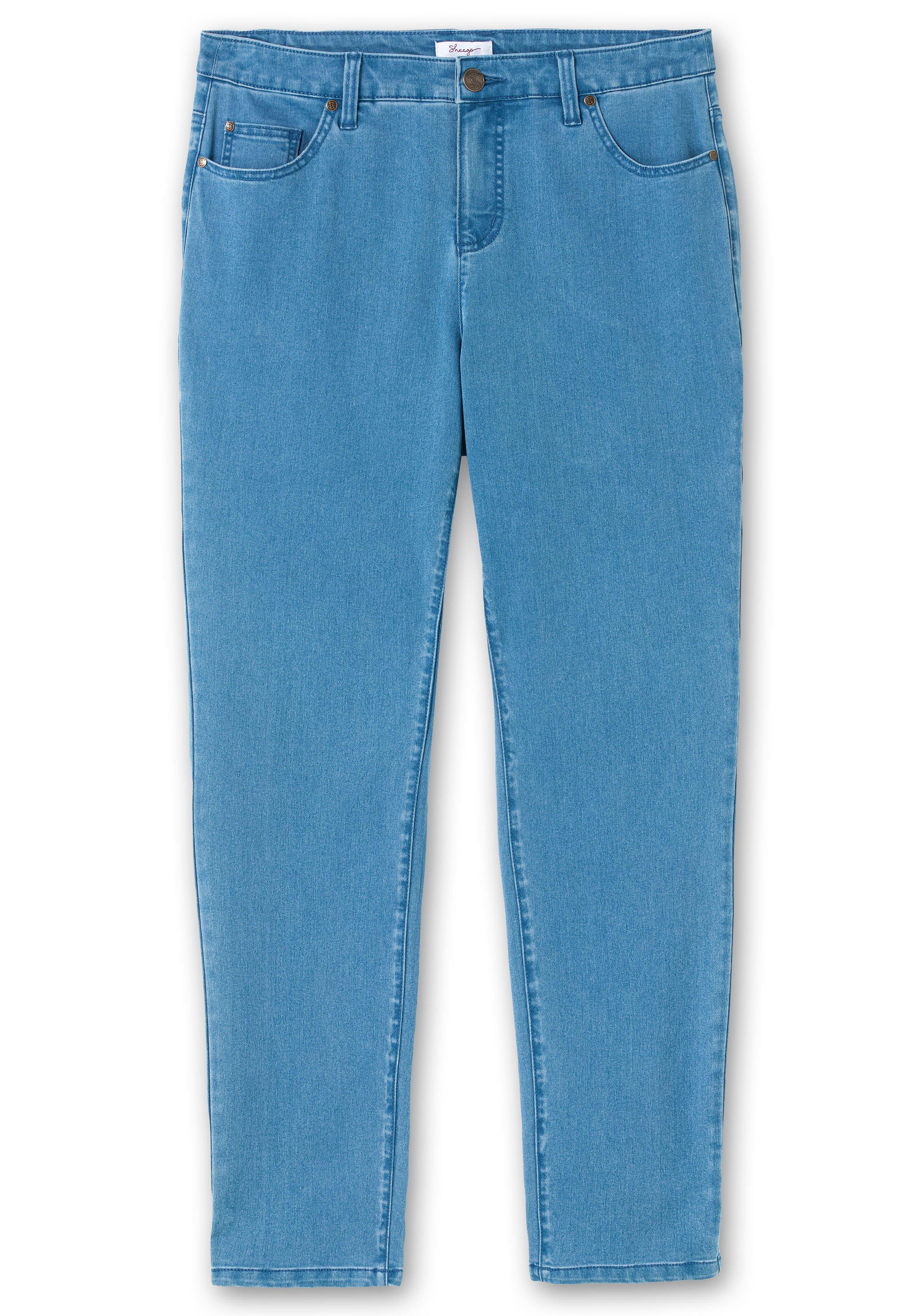 sheego black Stretch-Jeans - Schmale 5-Pocket-Stil im Denim | blue