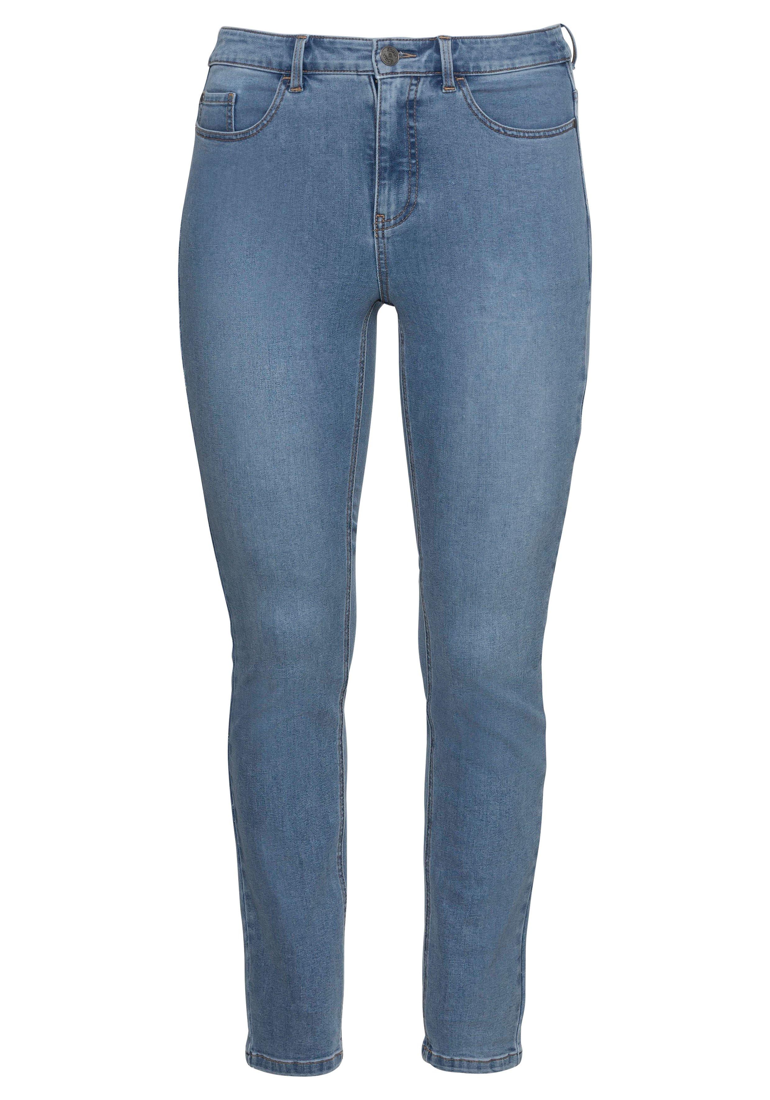 Skinny Power-Stretch-Jeans sheego | blue dark in 5-Pocket-Form - Denim