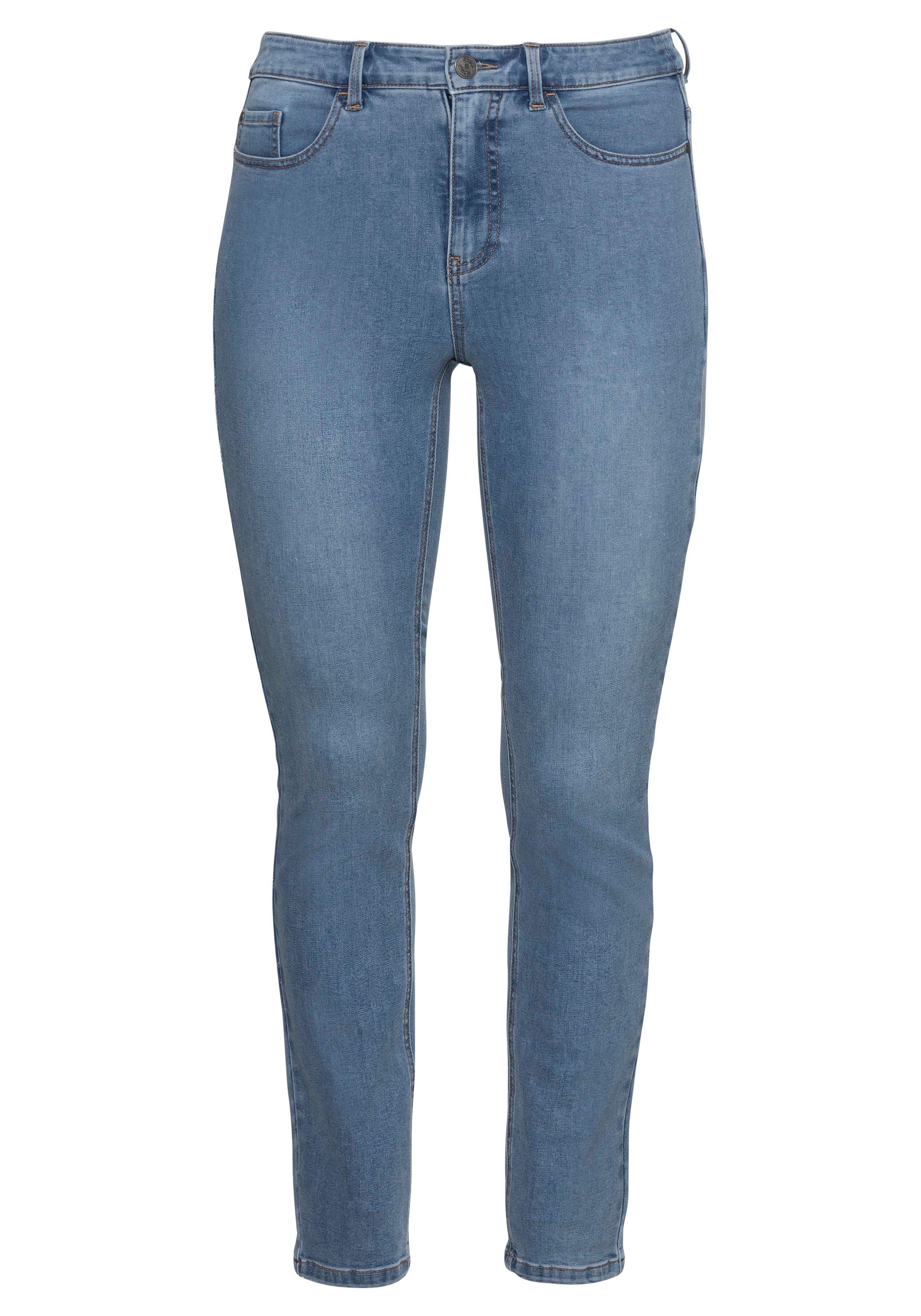 in blue | Skinny - Power-Stretch-Jeans sheego dark Denim 5-Pocket-Form