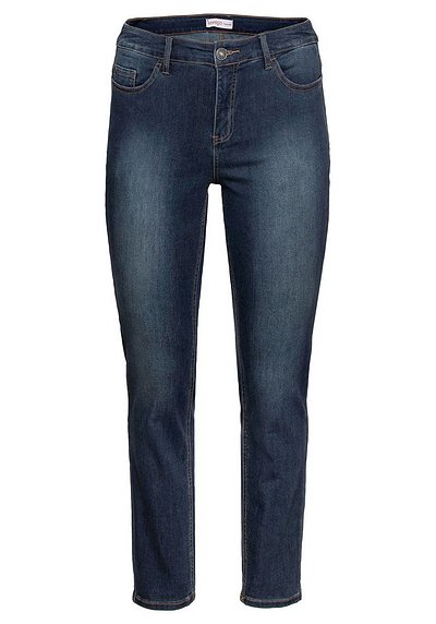 Skinny Power-Stretch-Jeans in 5-Pocket-Form - dark blue Denim | sheego
