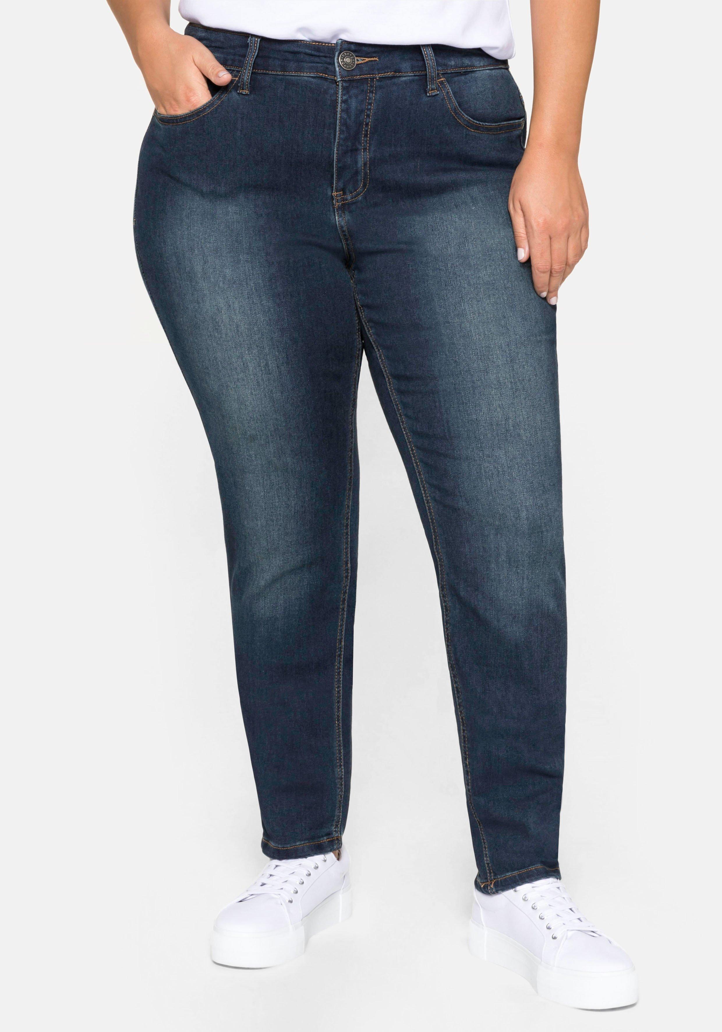 Skinny Power-Stretch-Jeans sheego blue 5-Pocket-Form Denim dark - | in