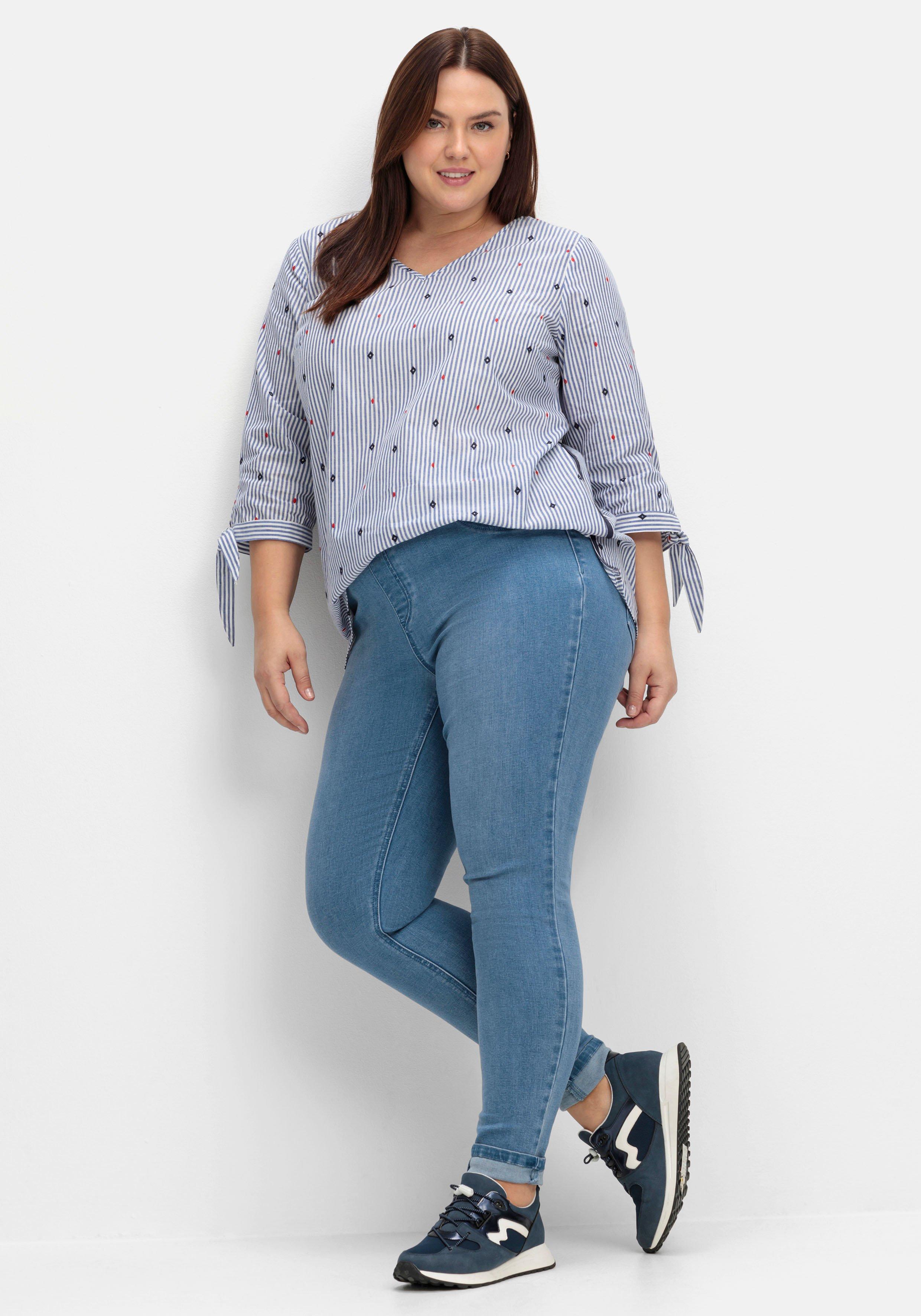 Schlupfhosen Damen große Größen blau › Größe 44 | sheego ♥ Plus Size Mode