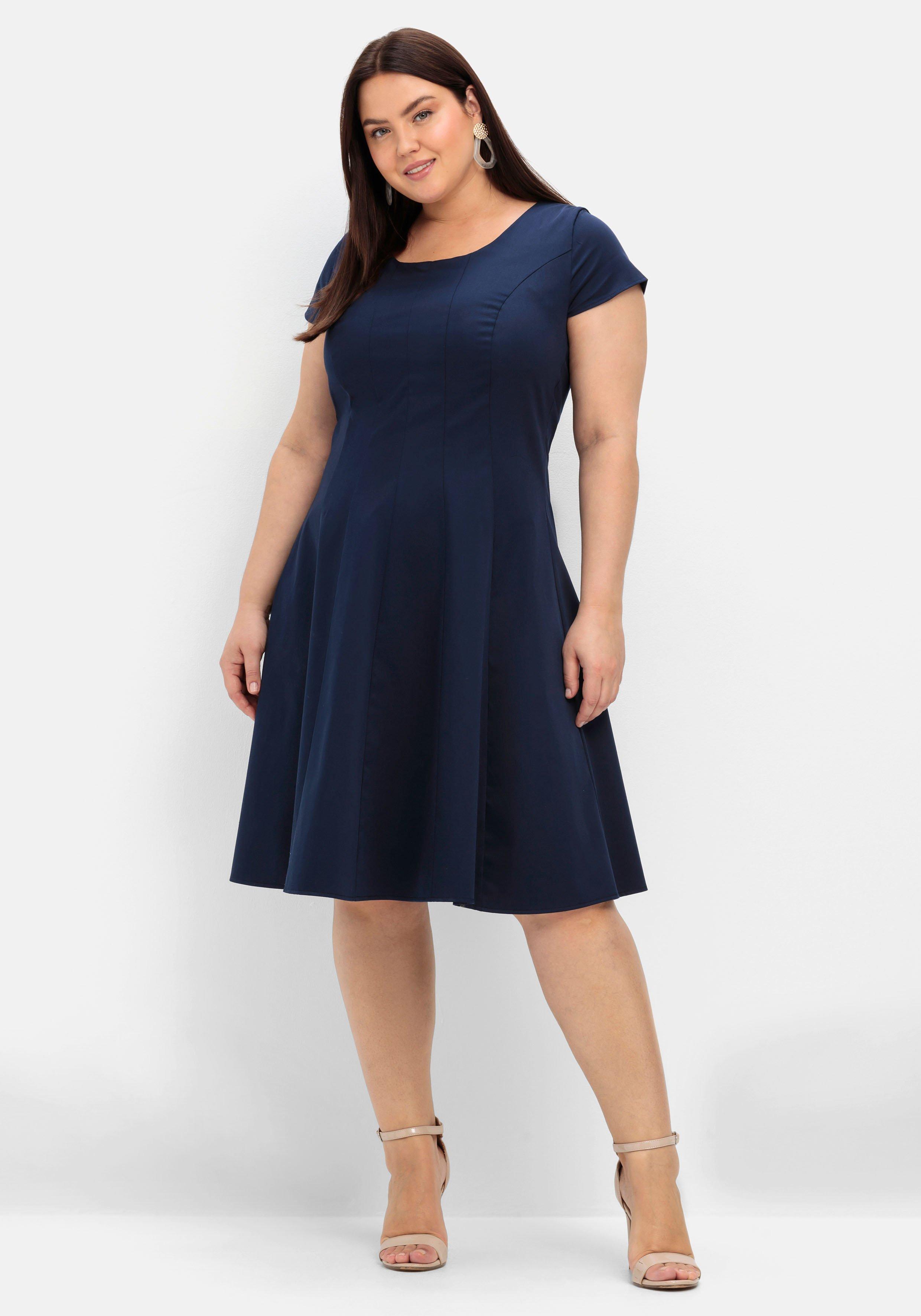 in Cocktailkleid in - sheego marine | Bahnenform A-Linie,