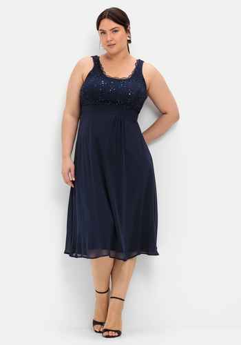Abendkleider große Größen blau ärmellos | sheego ♥ Plus Size Mode