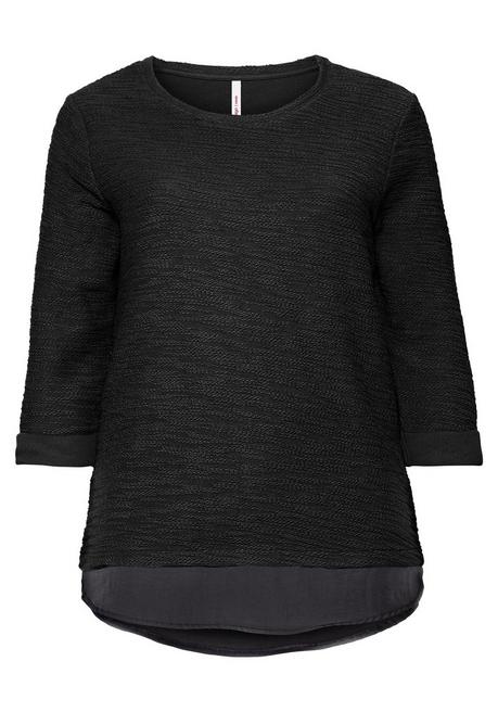 Sweatshirt in 2-in-1-Optik - schwarz - 40/42
