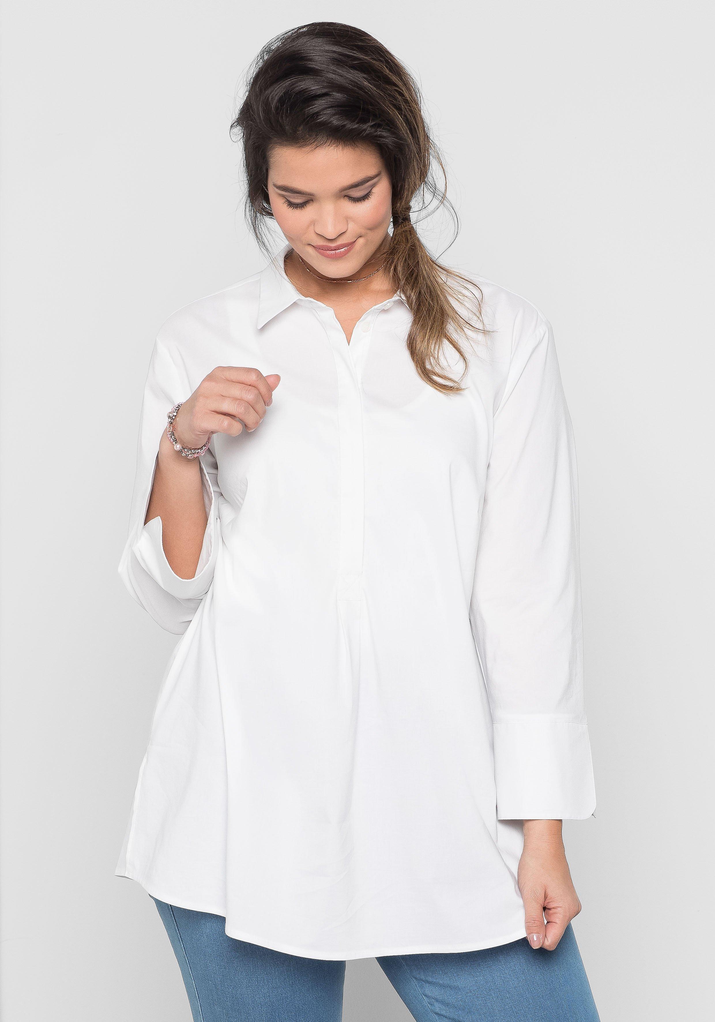 Blusen & Tuniken große Größen weiß › Größe 58 | sheego ♥ Plus Size Mode