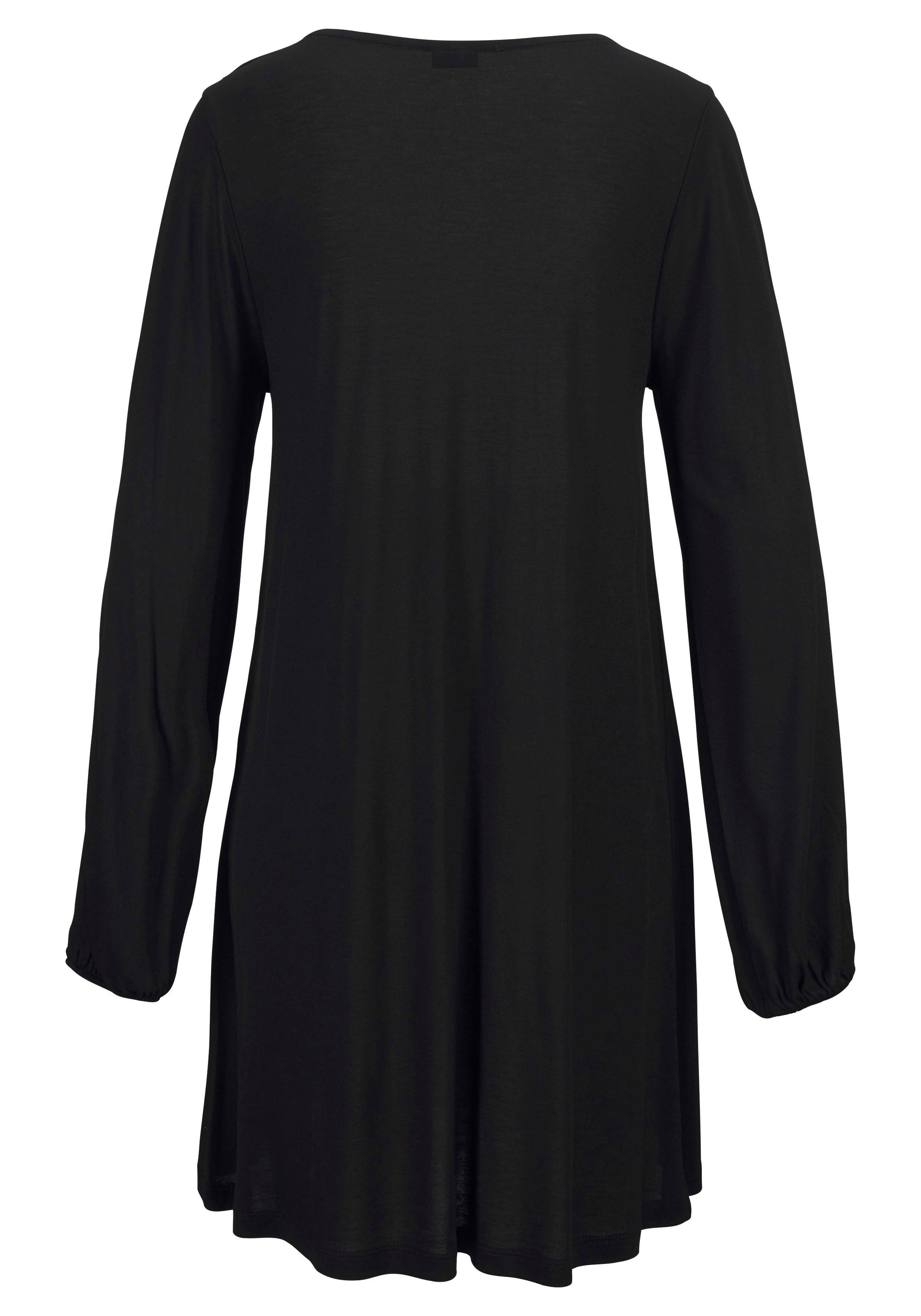 Longshirt schwarz | sheego -