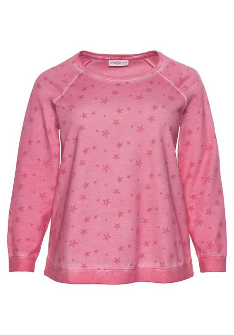 Sweatshirt mit Alloverdruck - rosa - 44/46
