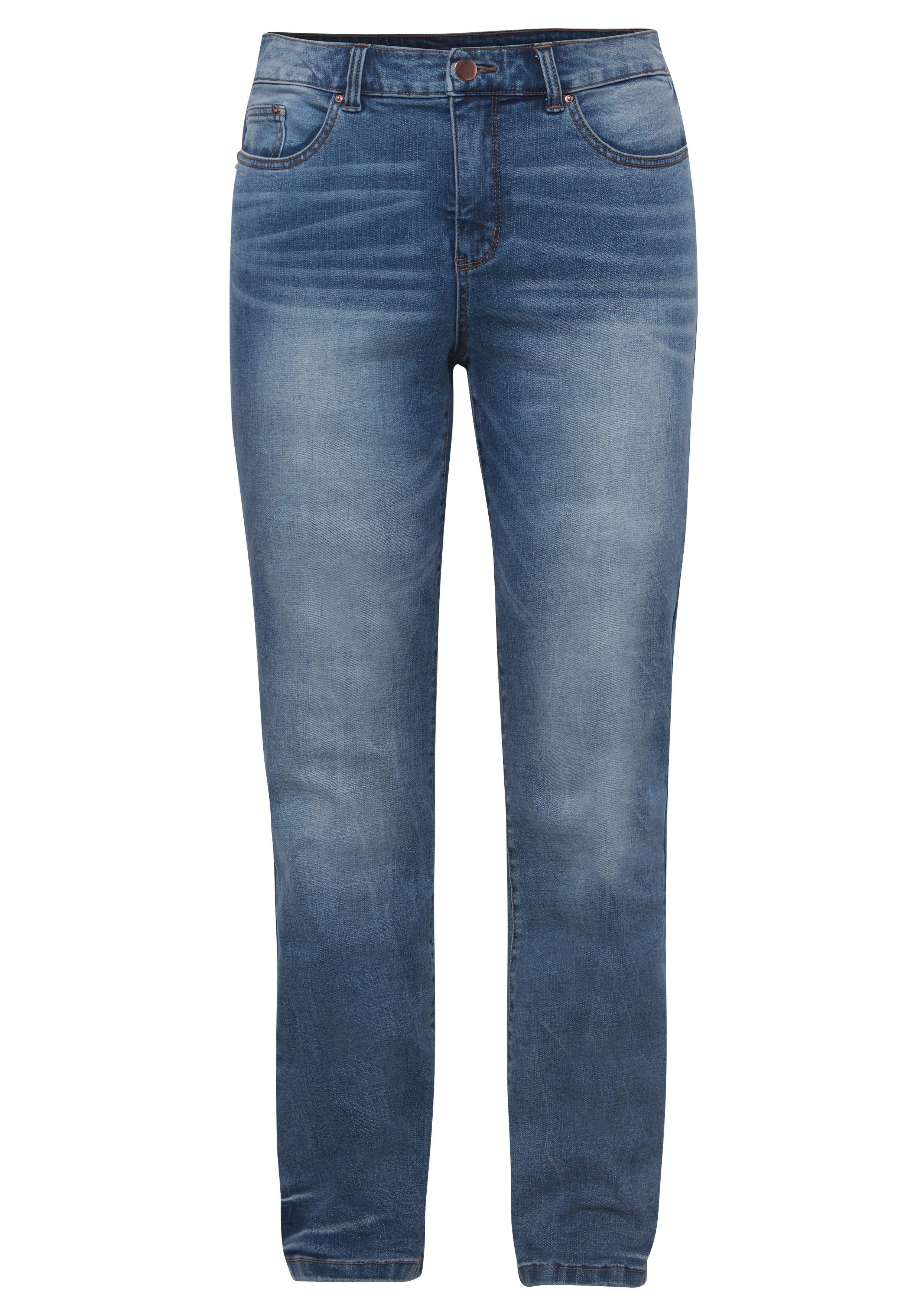 Denim Stretch-Jeans sheego mit blue Gerade - Bodyforming-Effekt |