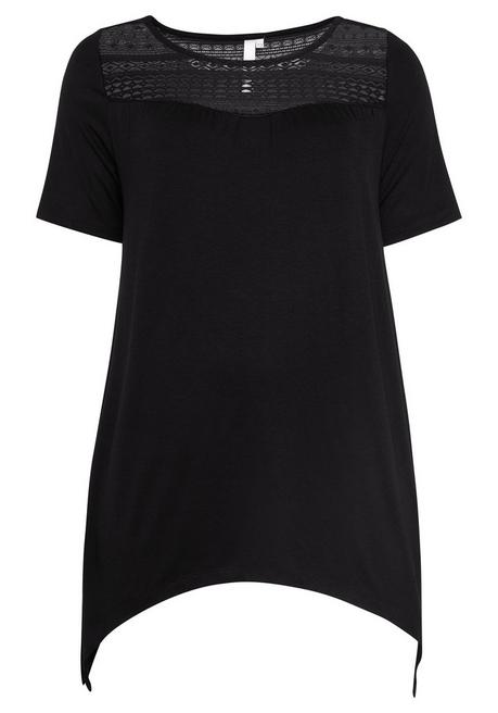 T-Shirt in Zipfel-Form - schwarz - 44/46