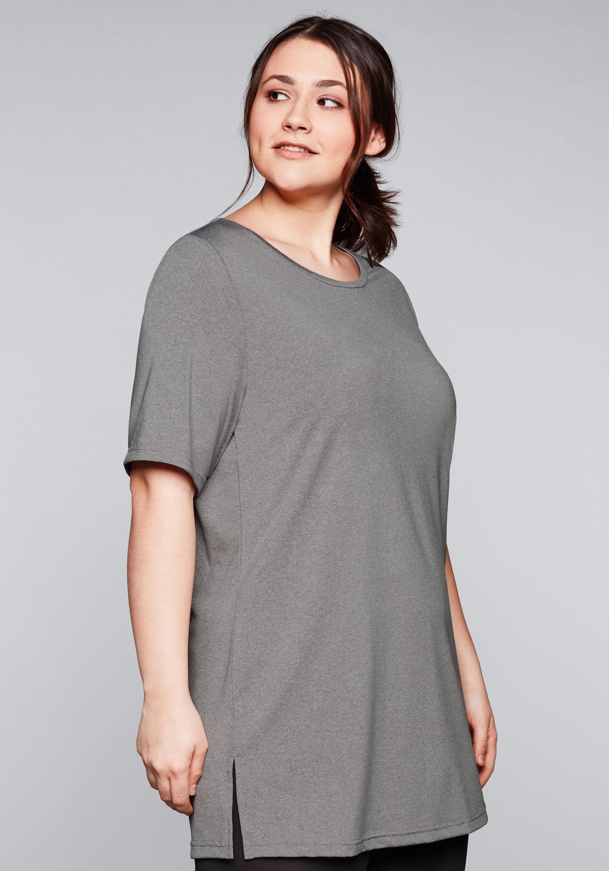 Shirts & Größen grau große Plus ♥ Kurzarm Tops | Size Mode sheego