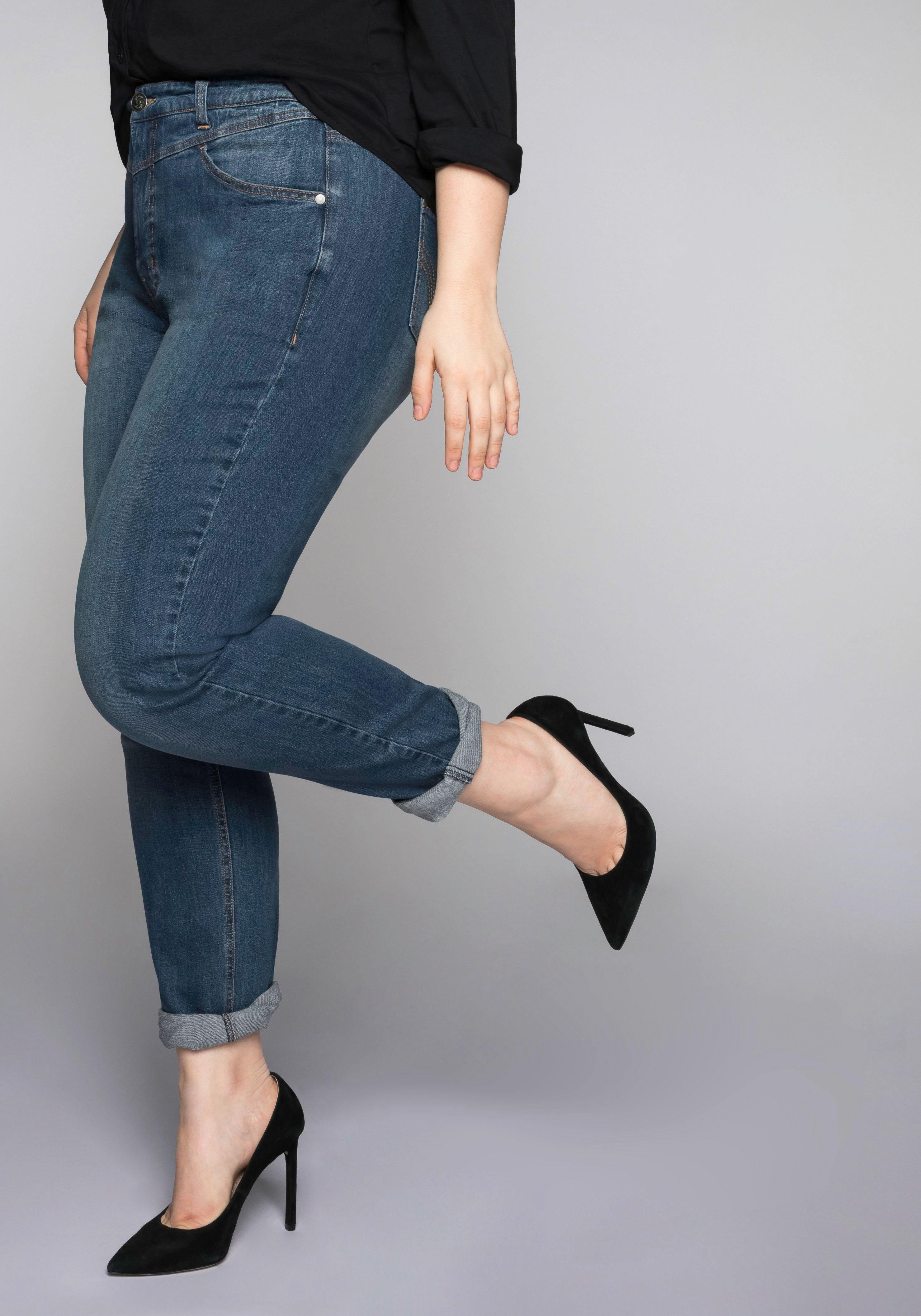 Schmale Stretch Jeans Kira Mit Bodyforming Effekt Blue Denim Sheego