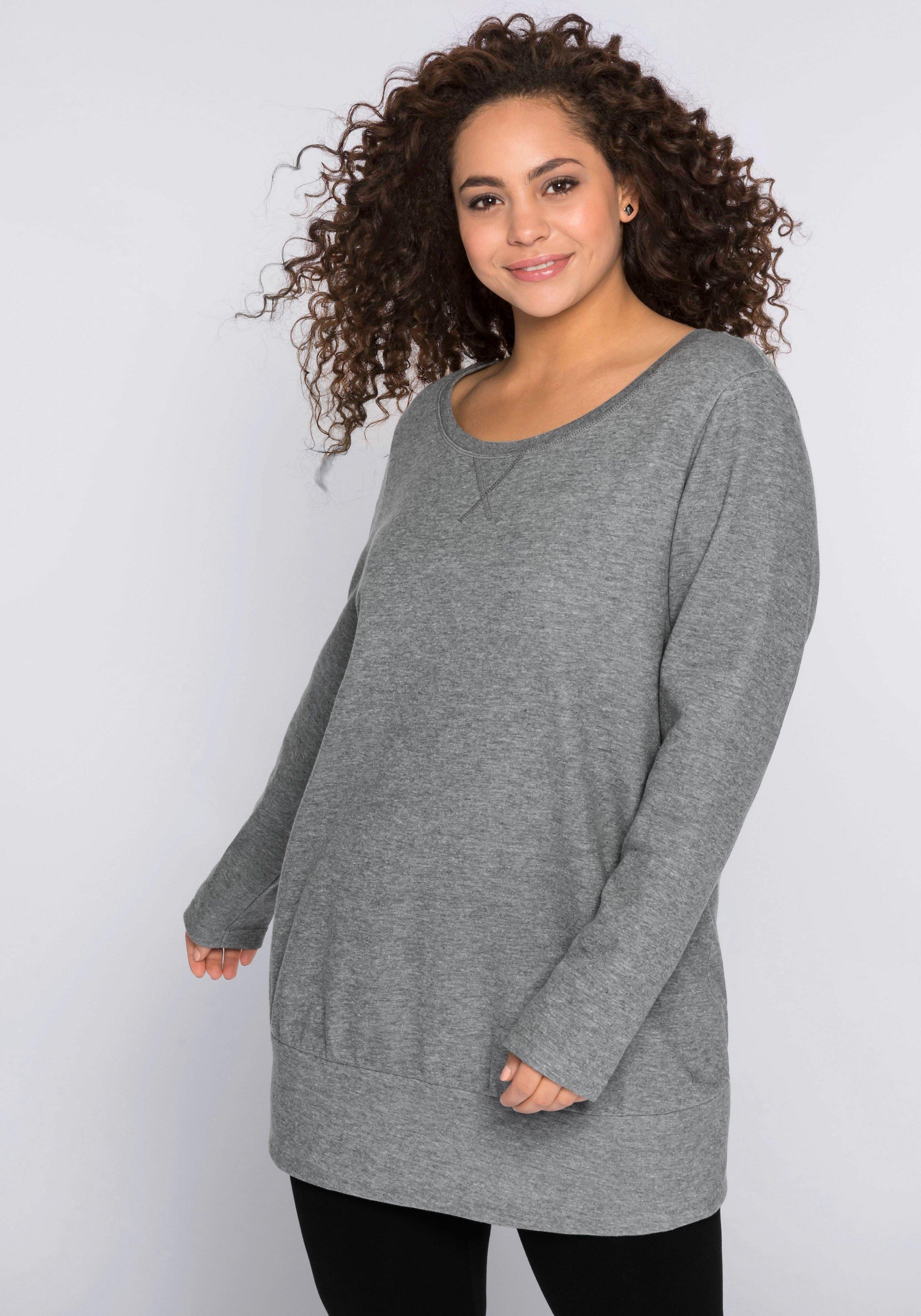 Damen Sweatshirts & Größen | große › Plus Size Größe grau sheego Mode 46 -jacken ♥