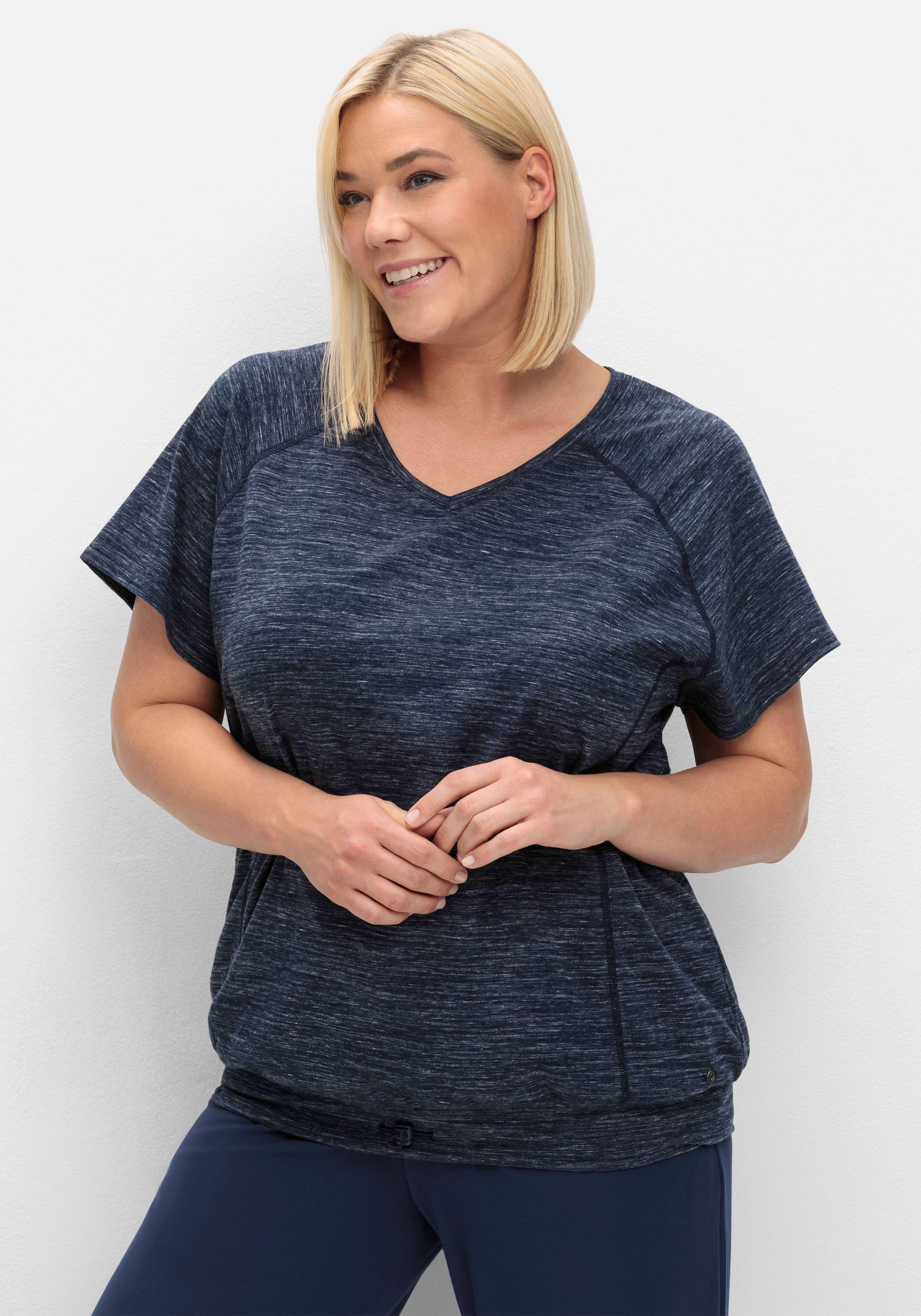 Damen Sportshirts große Größen blau › Größe 50 | sheego ♥ Plus Size Mode