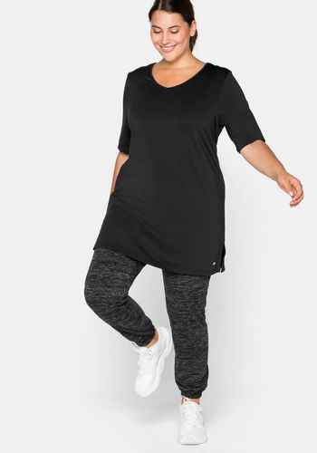 SHEEGO Damen Sportshirts große Größen schwarz | sheego ♥ Plus Size Mode