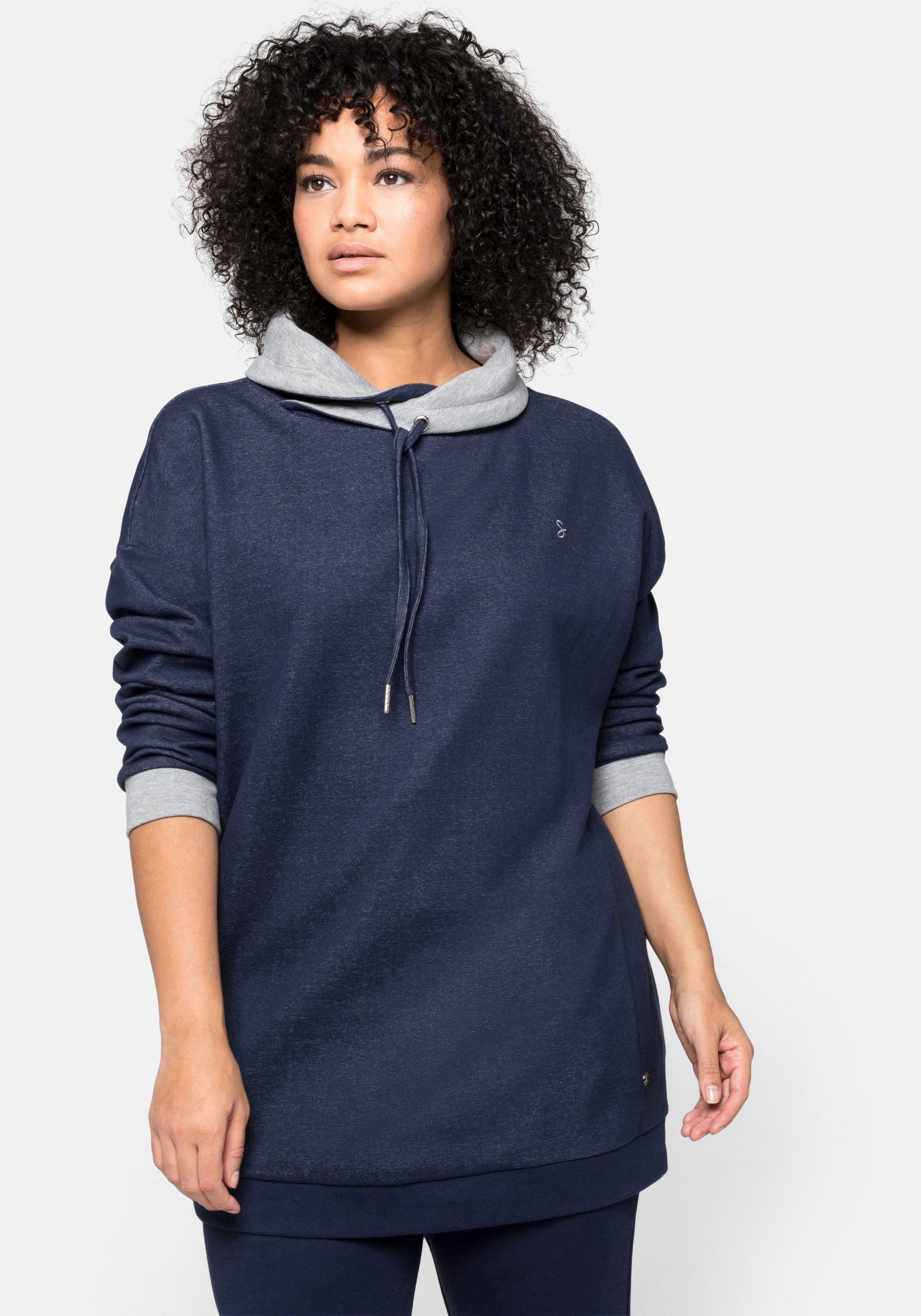 Langarm & -jacken Mode sheego große Plus ♥ Size Damen | Sweatshirts blau Größen