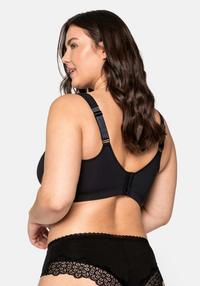 Doppelpack Entlastungs-BHs, mit Stickerei-Spitze, schwarz, Gr.105C