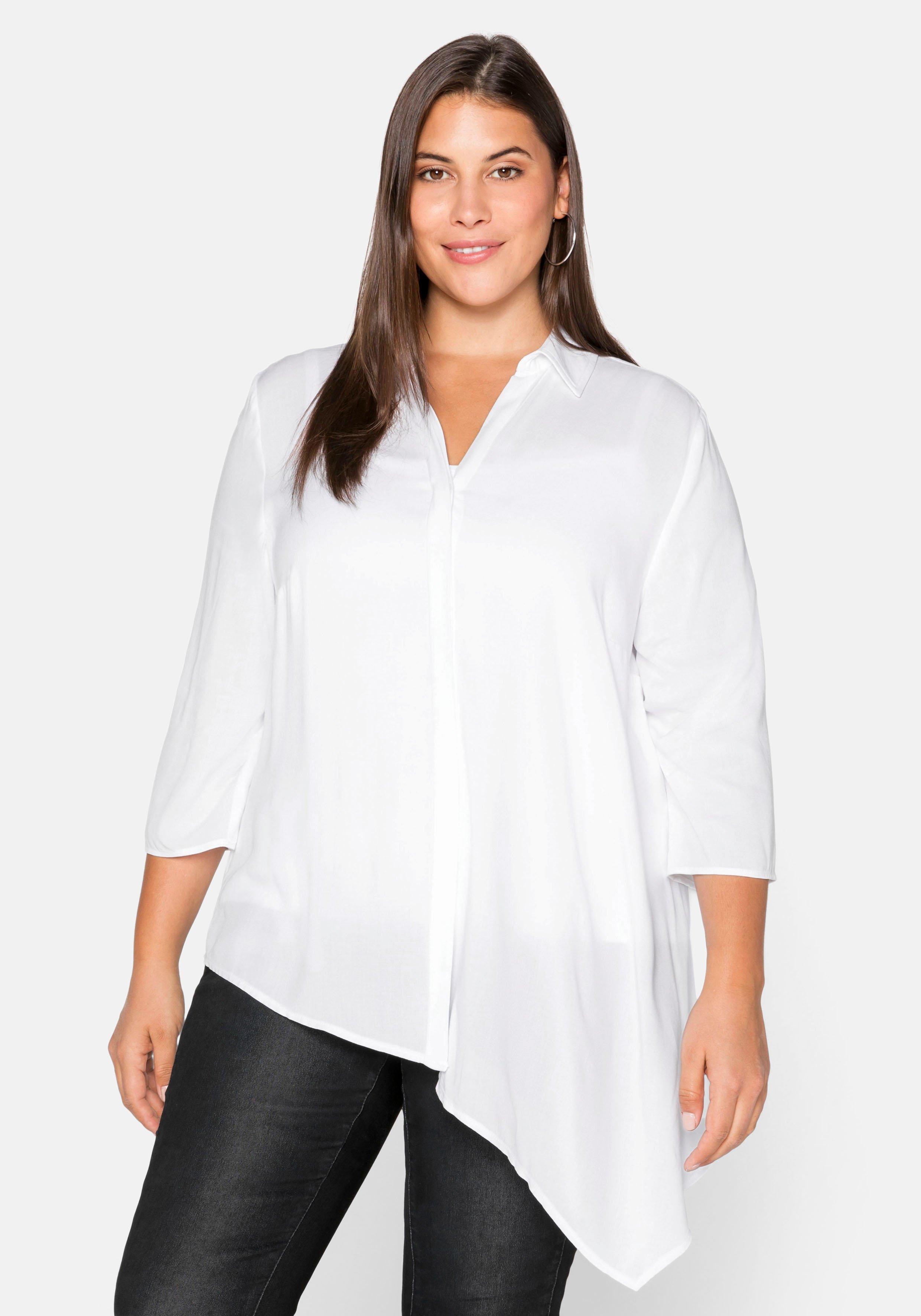 Blusen große Größen sheego | ♥ Mode Plus Size weiß