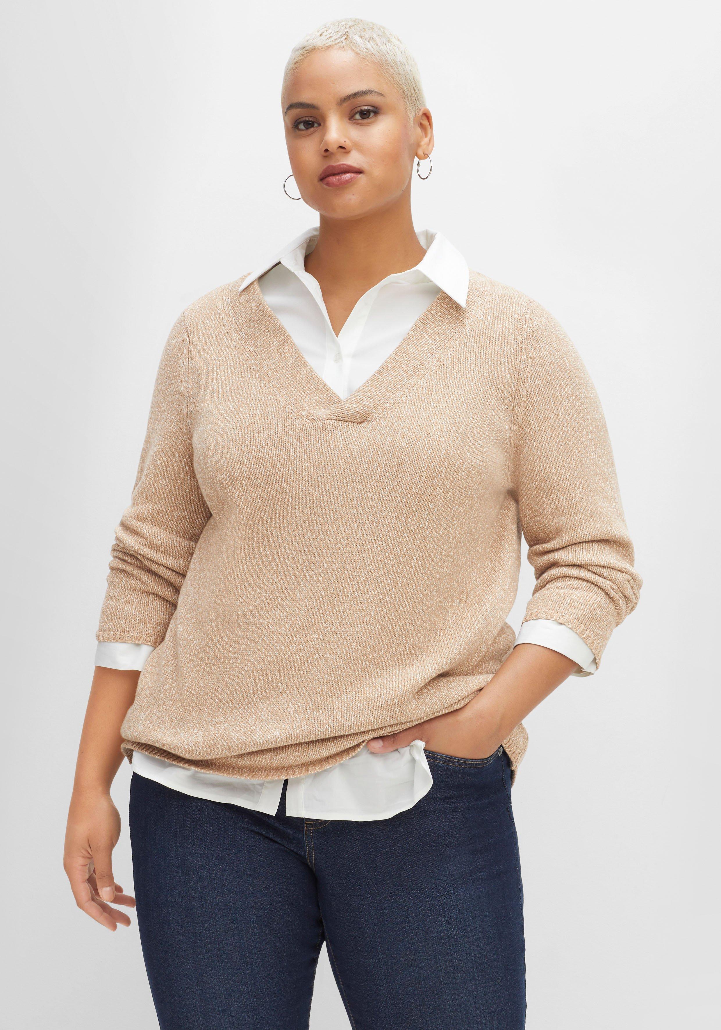 bord Pessimistisch Verzadigen Damen Pullover & Strickjacken große Größen braun › Größe 44 | sheego ♥ Plus  Size Mode