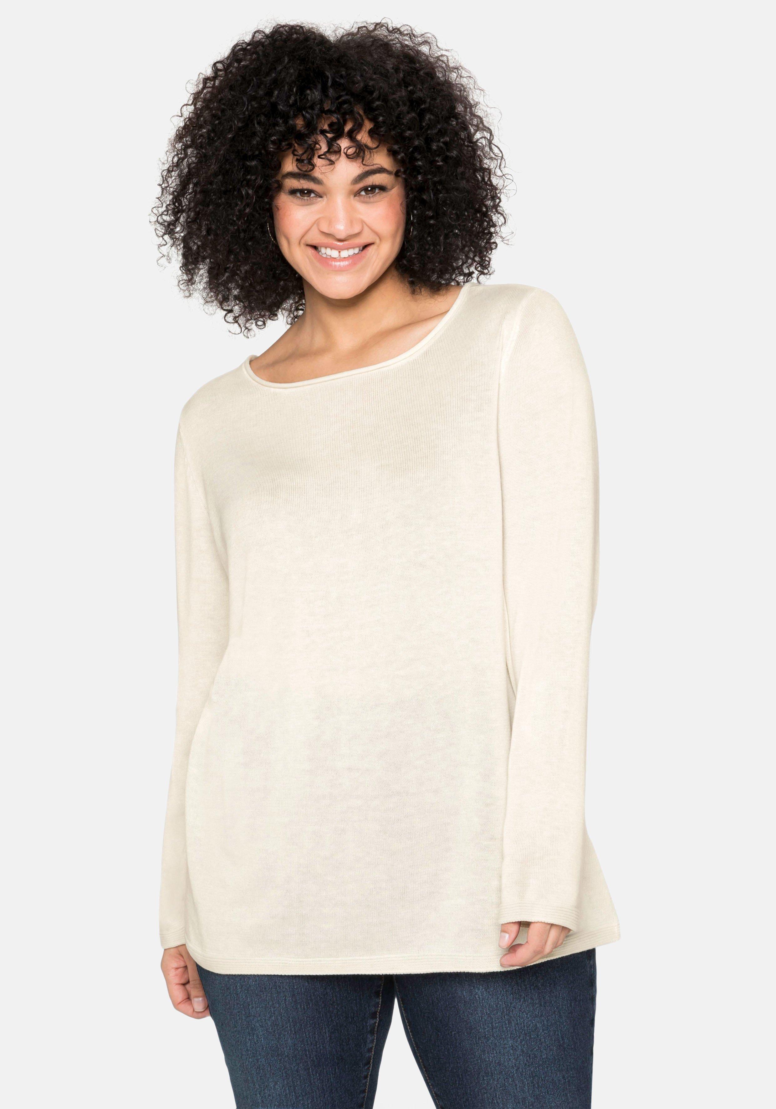 Damen Pullover & Strickjacken große Größen weiß | sheego ♥ Plus Size Mode