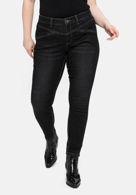 Skinny Jeans in extra-kurzer PETITE Größe - black Denim - 20