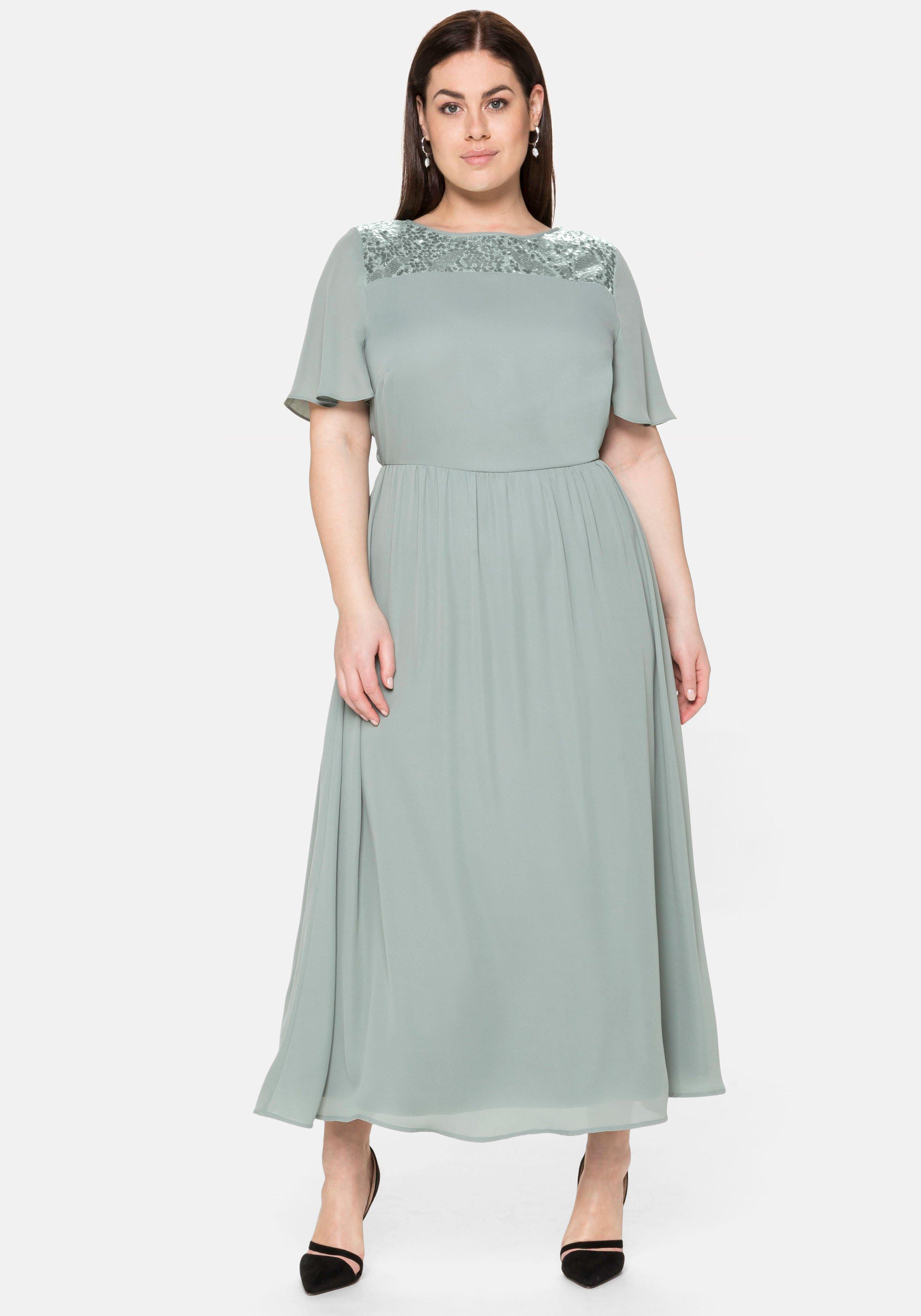 Abendkleider große Größen sheego Plus Size ♥ lang grün Mode 