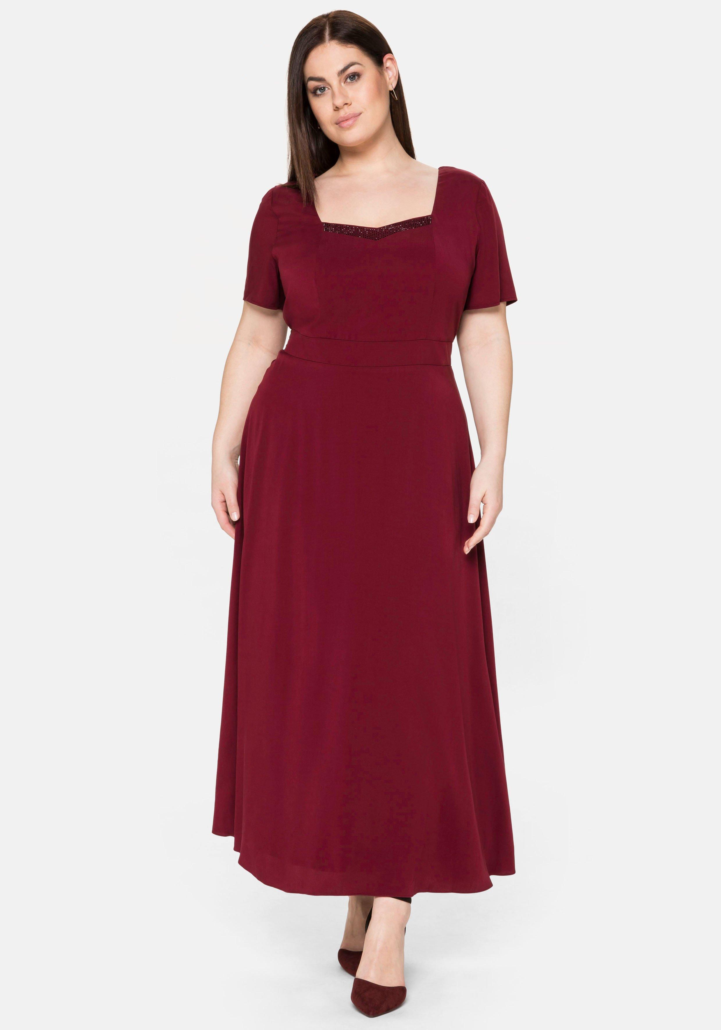 Abendkleider große Größen rot ♥ sheego lang Plus Mode Size 