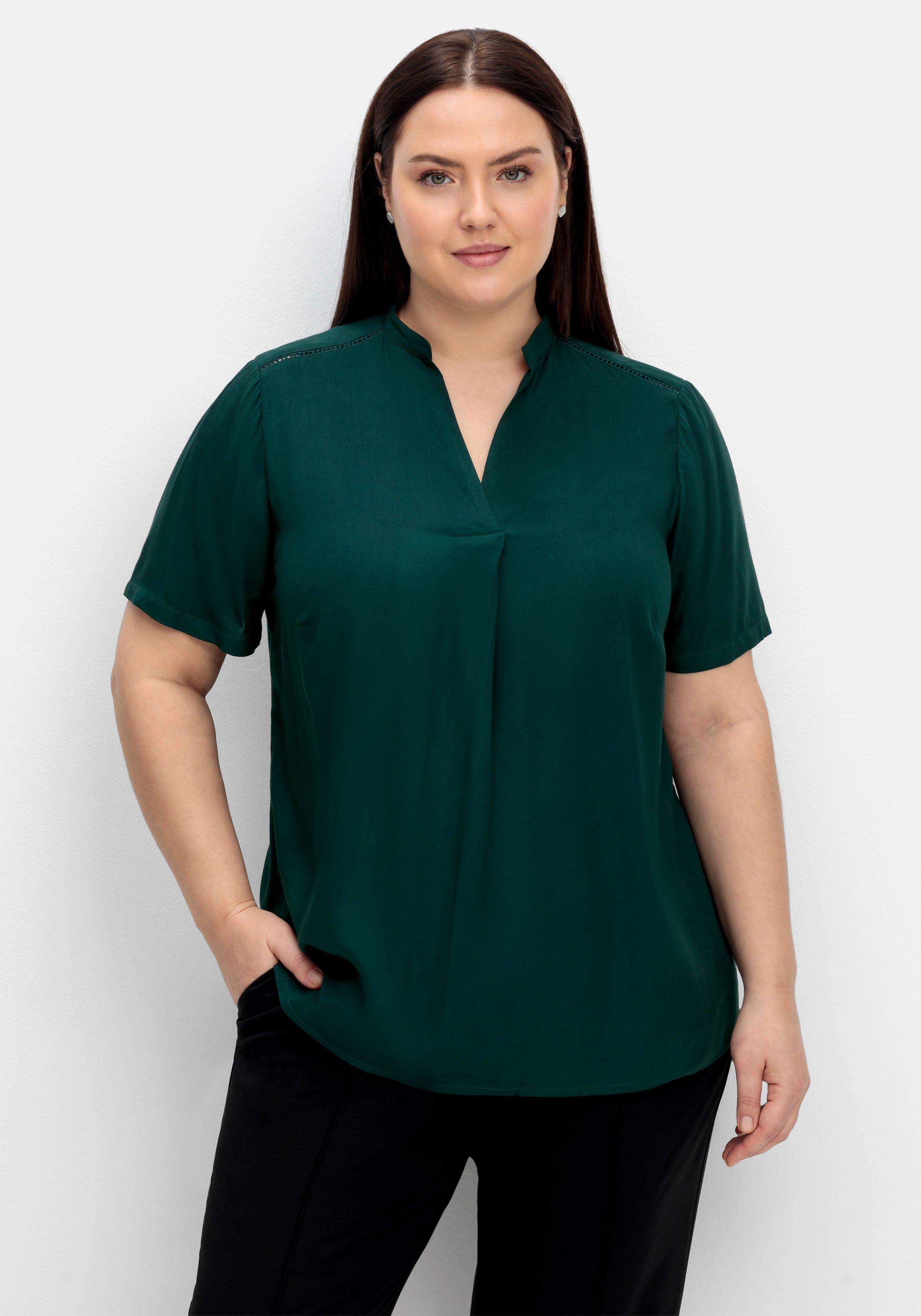 Blusen & Tuniken große Größen Plus sheego | 50 › grün Size Größe Mode ♥