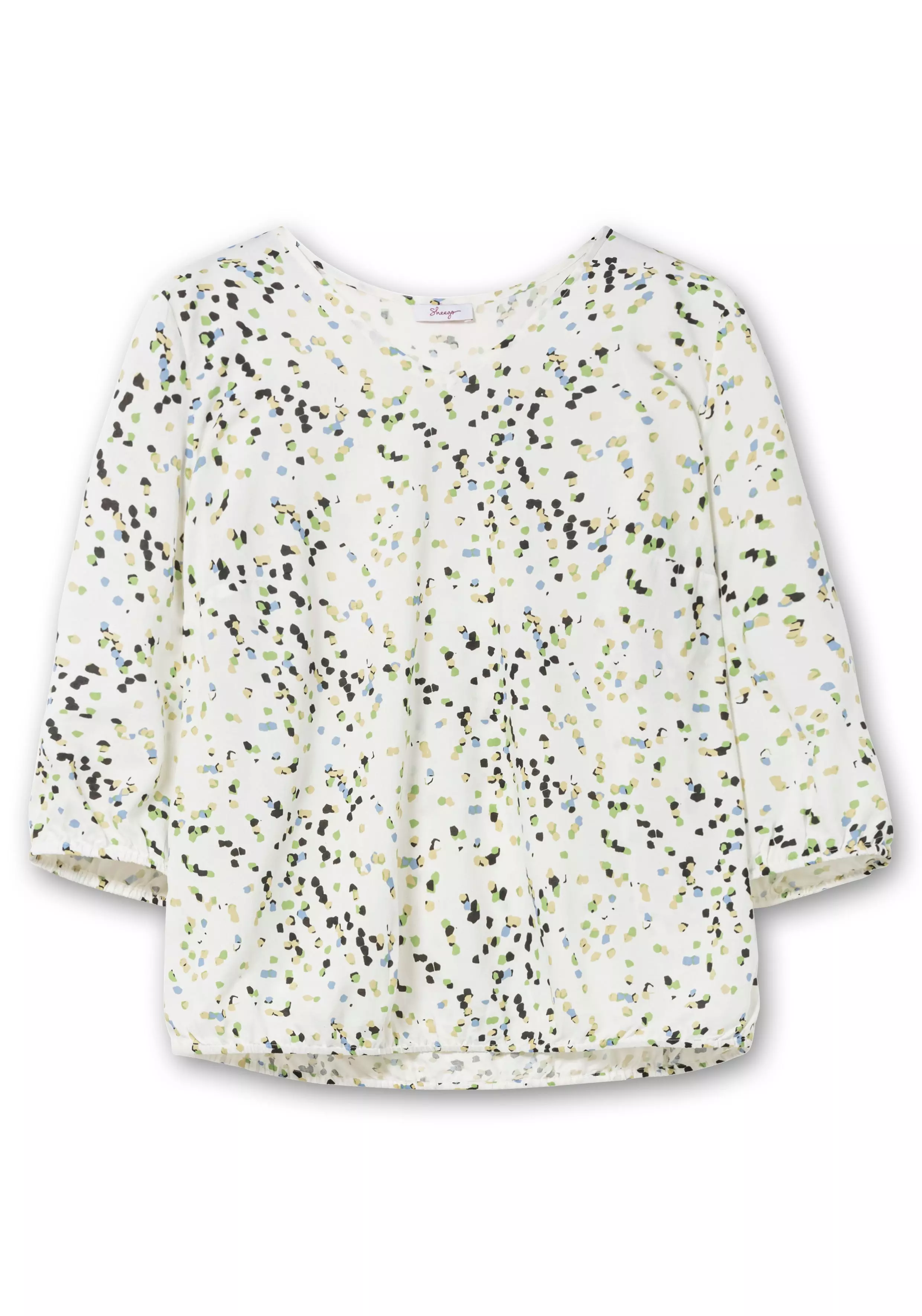 Tunika in Schlupfform, mit Blumenprint champagner gemustert