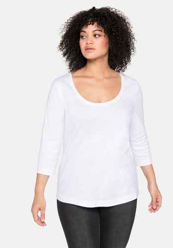 Shirts & Tops große Größen weiß › Größe 48 | sheego ♥ Plus Size Mode
