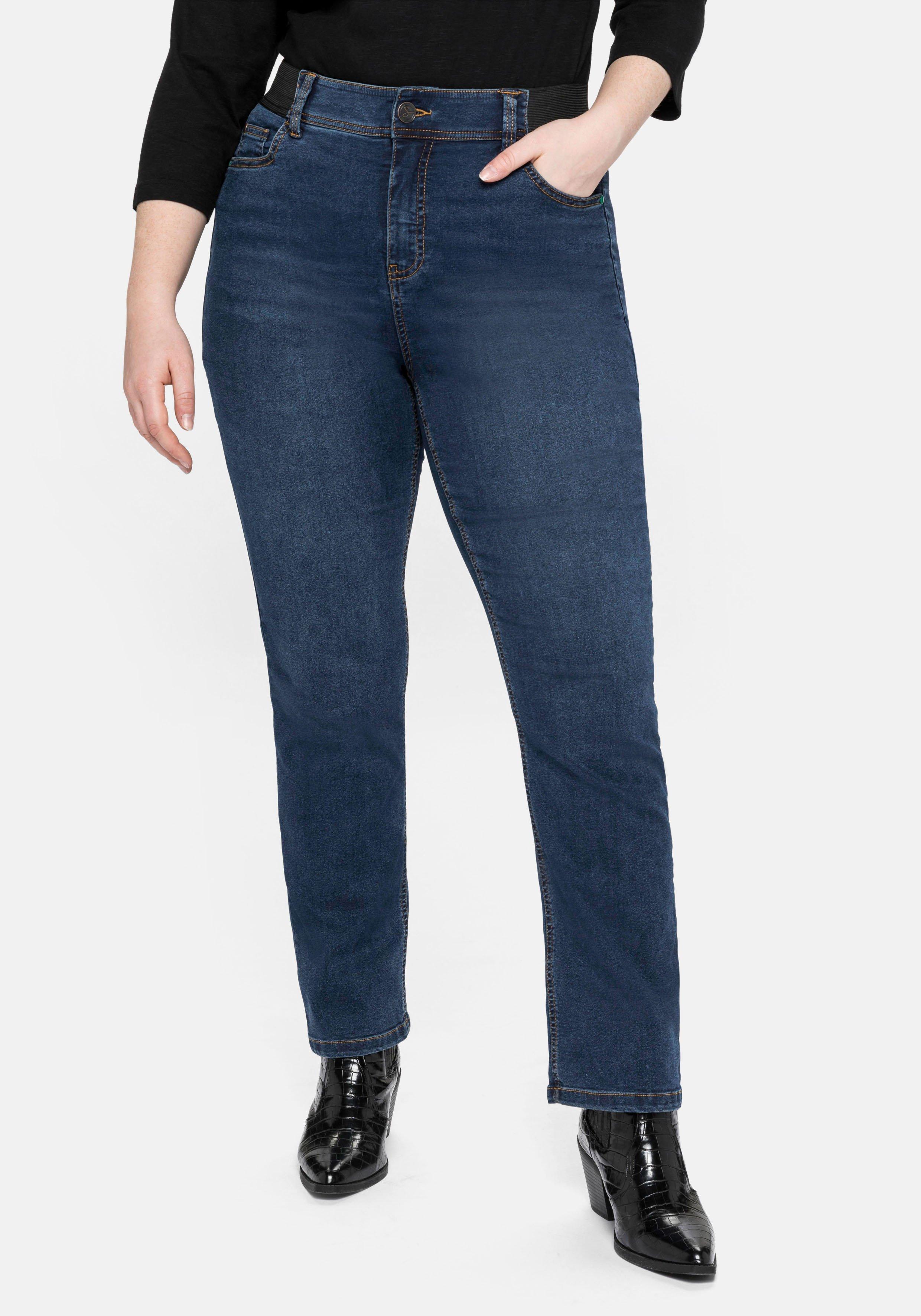 Gerade Jeans mit »Ultimate Stretch«, wächst bis 3 Gr. mit - dark blue Denim  | sheego
