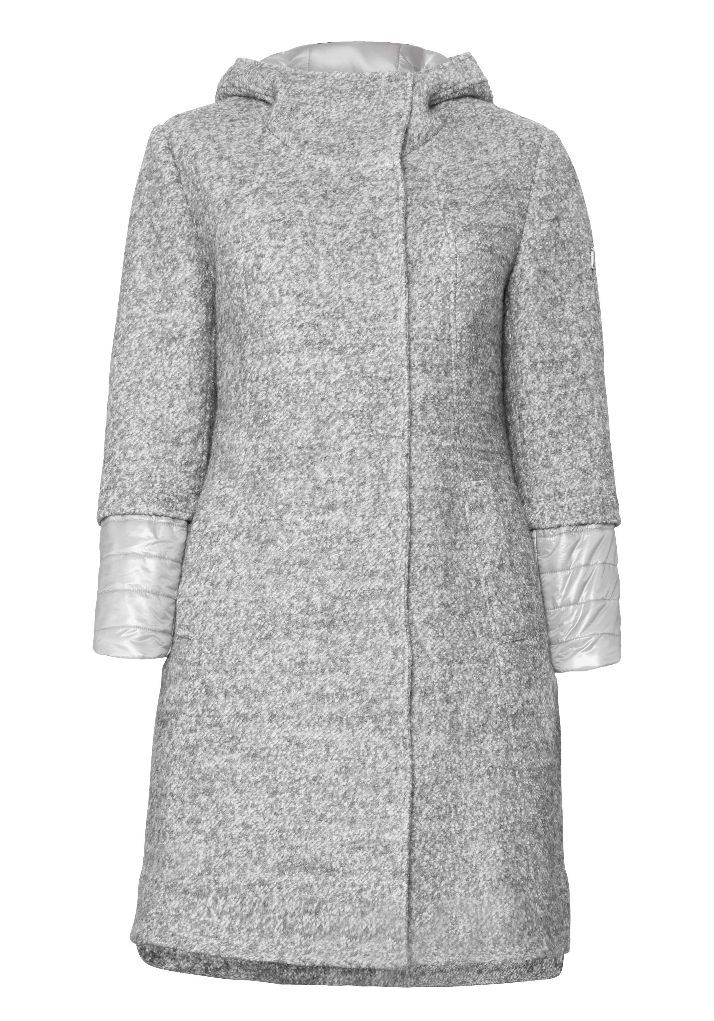 Mantel in Woll-Optik, | melierte - Qualität sheego stahlblau