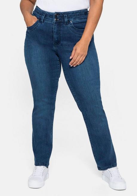 Gerade Jeans in Curvy-Schnitt MANUELA - dark blue Denim - 40