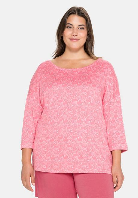 Relax-Sweatshirt mit Blumendruck, in Oversized-Form - geblümt - 40/42