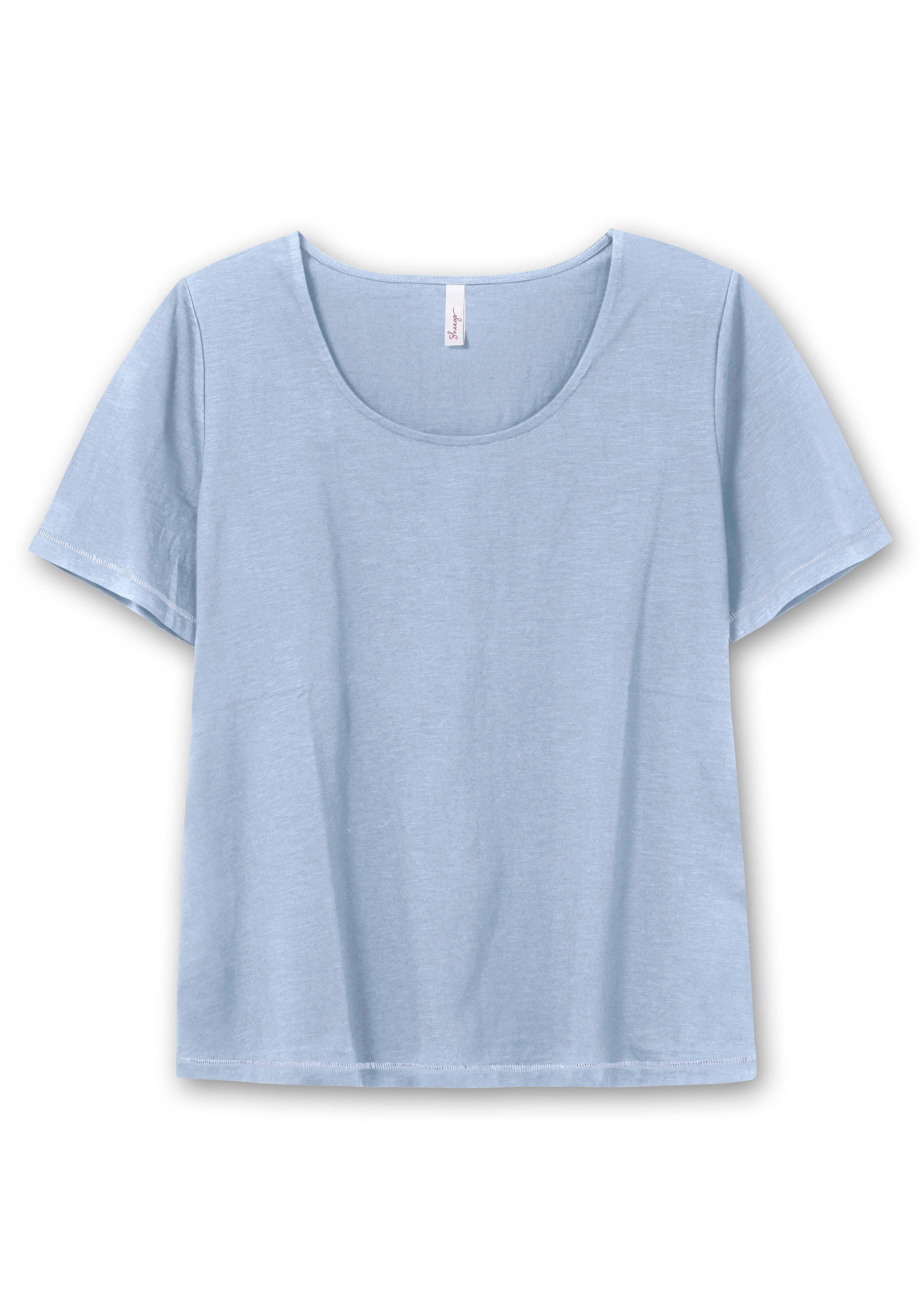 Shirt mit nachtblau Print | sheego auf hinten Schulter der 