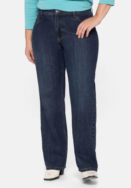 Gerade Jeans in 5-Pocket-Form, aus reiner Baumwolle - dark blue Denim - 40