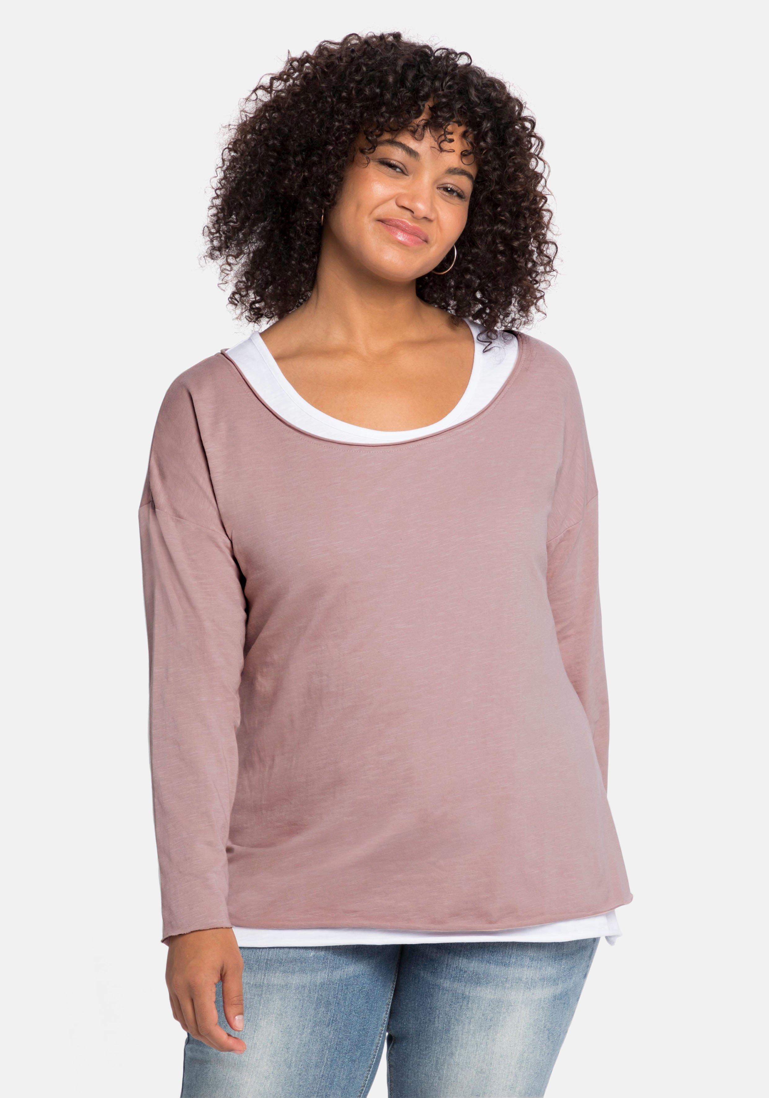 Shirts große | Size mittel Größen ♥ Plus rosa sheego Mode