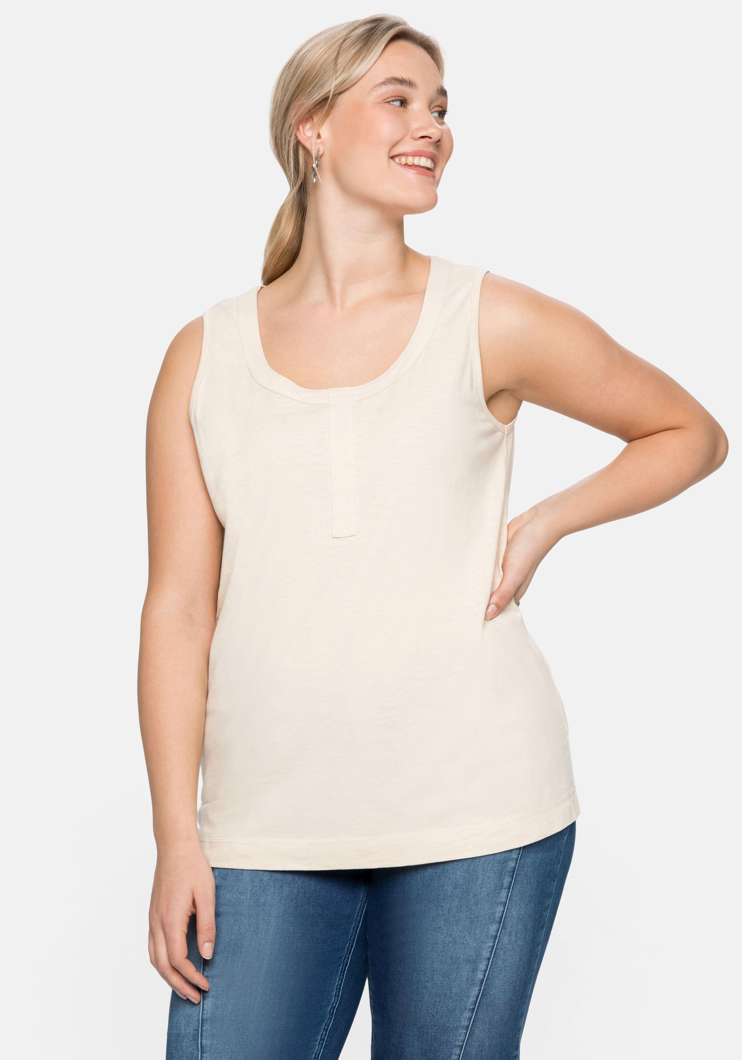 Shirts & Tops große Größen natur › Größe 58 | sheego ♥ Plus Size Mode | V-Shirts