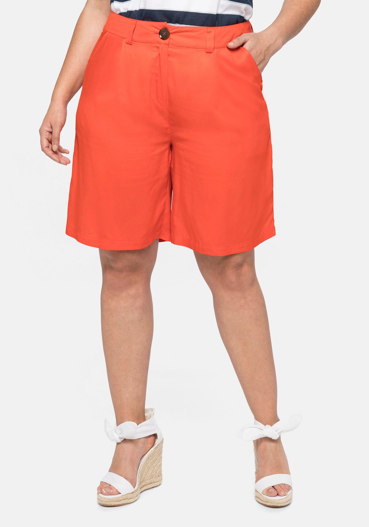 Mode Hosen | sheego Bermudas mit Bügelfalten und Eingrifftaschen - OE60532