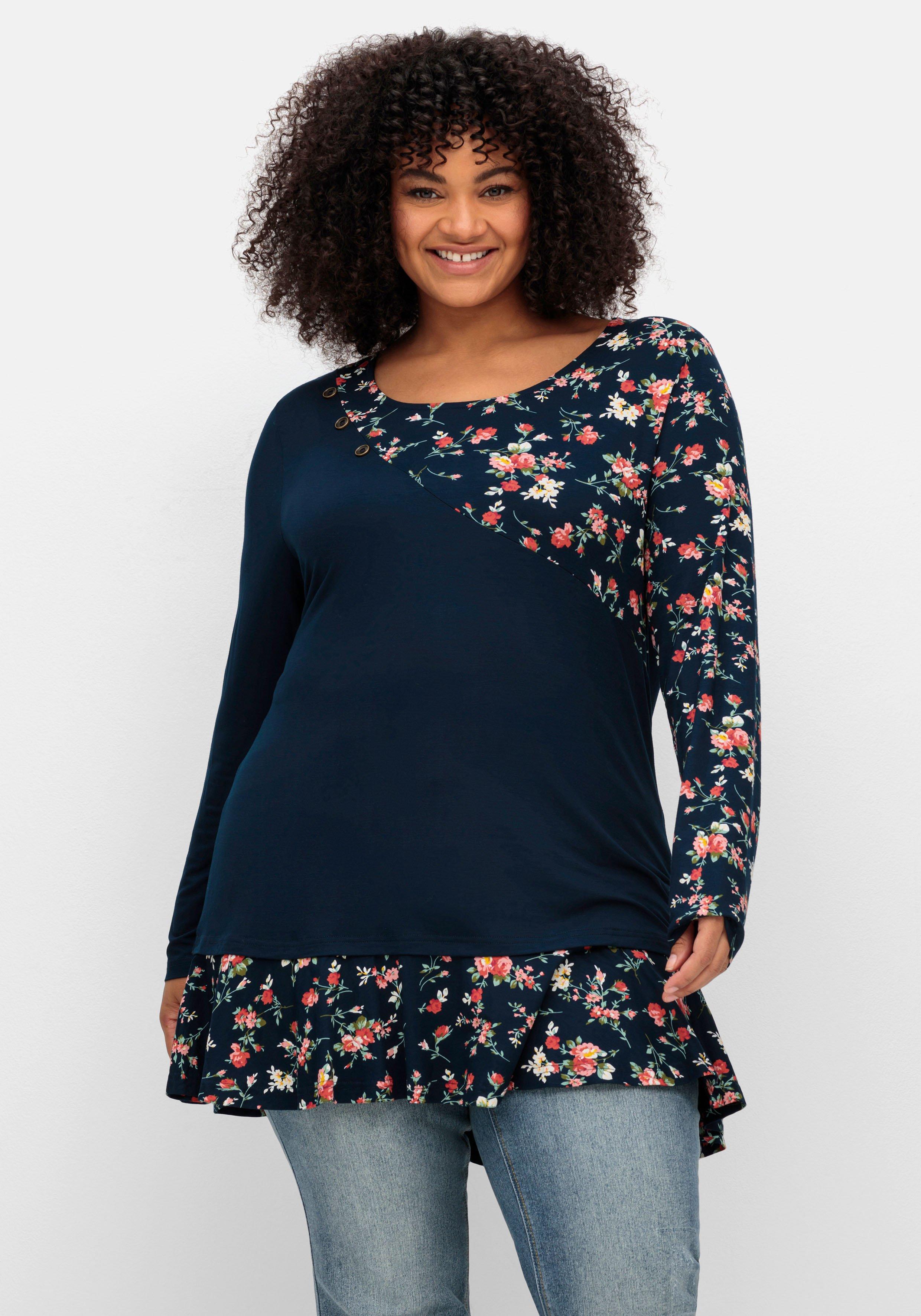 Longshirts große Größen blau | Plus Size sheego ♥ Mode