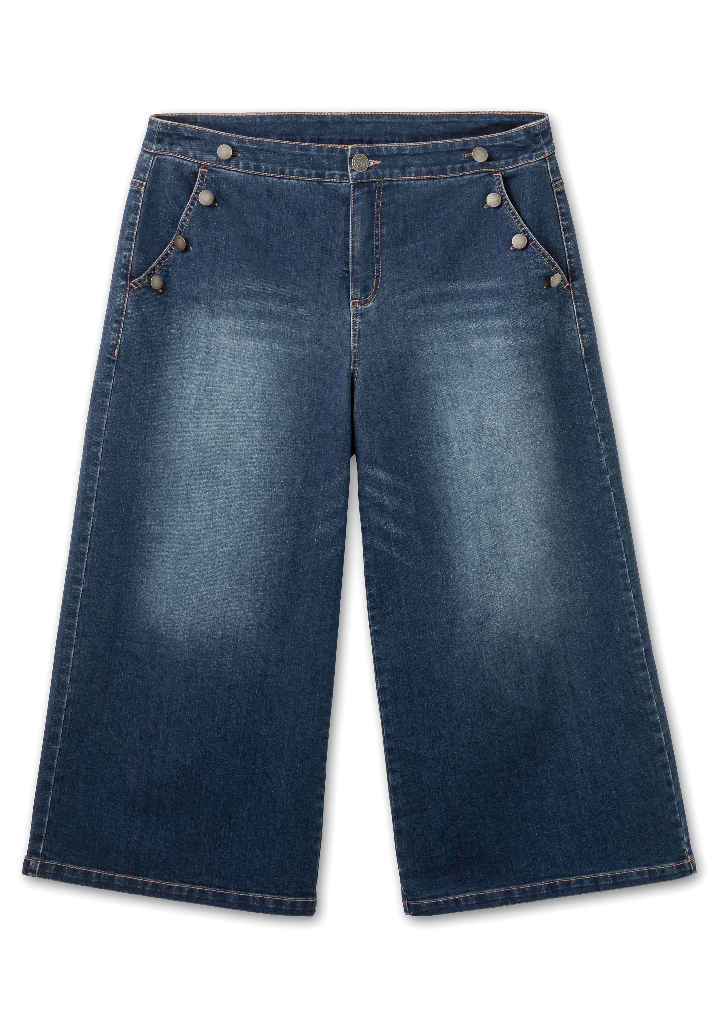 used - ELLA 3/4-Jeans Denim | sheego Curvy-Schnitt blue Extraweite in