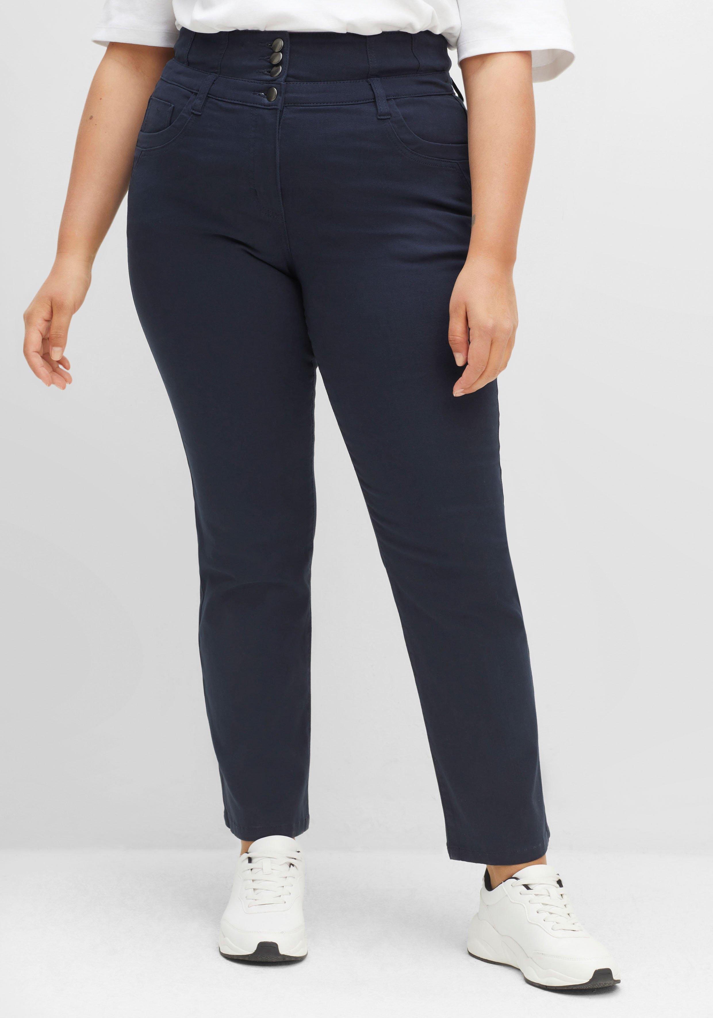 ANNE - in Gerade nachtblau Curvy-Schnitt | sheego Twillhose