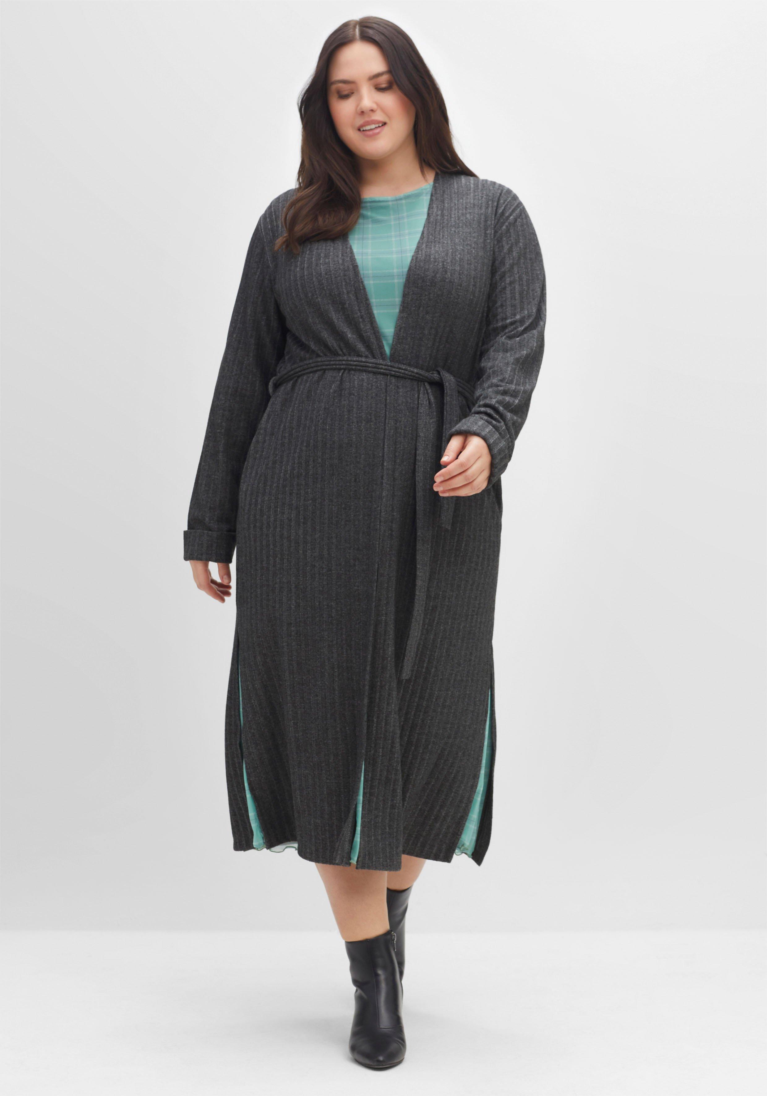Damen Mode Plus › ♥ | grau Pullover große 40 Size Größe & sheego Strickjacken Größen