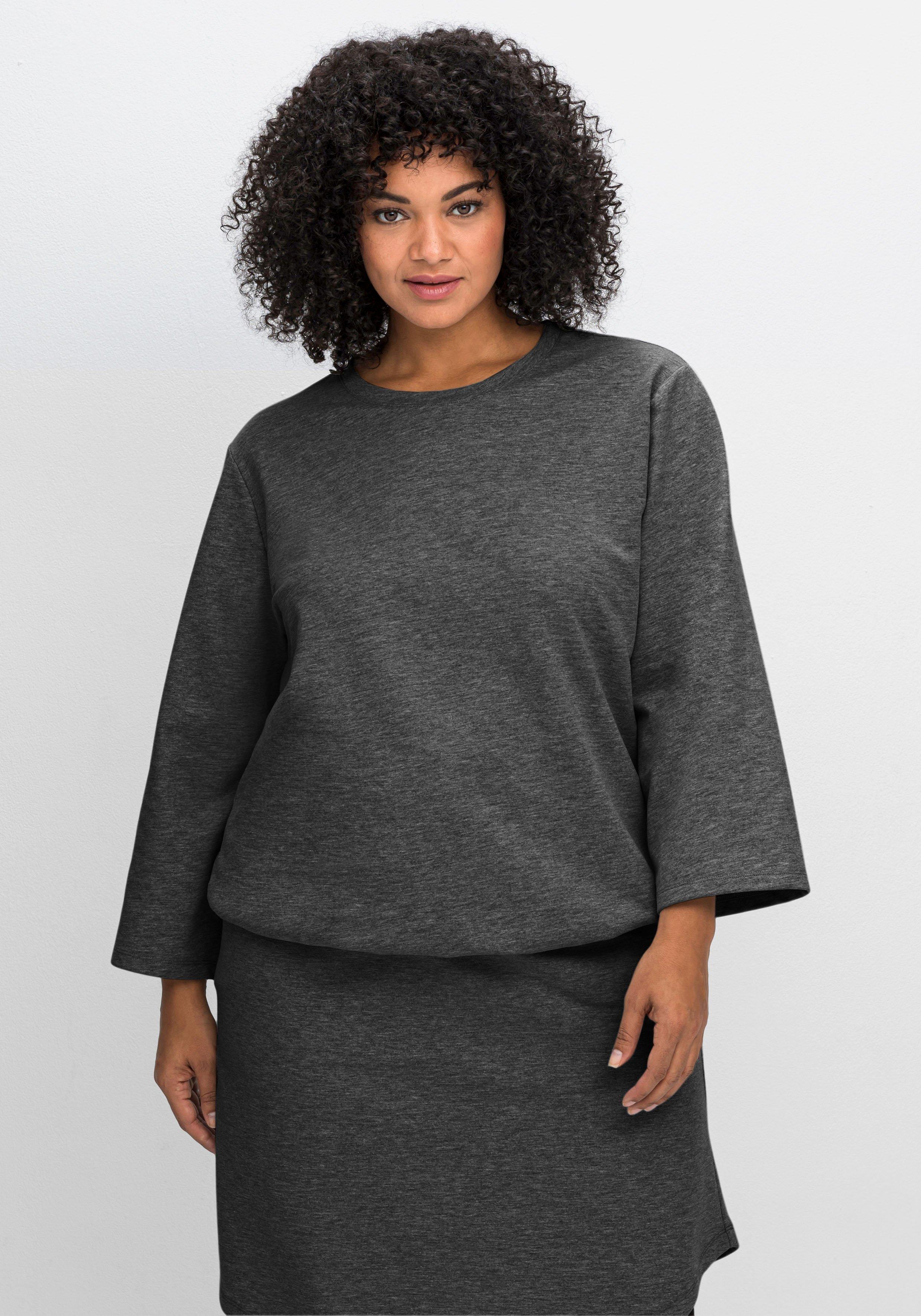 Damen Sweatshirts grau Größen sheego Mode | 46 Size Plus & Größe › ♥ große -jacken