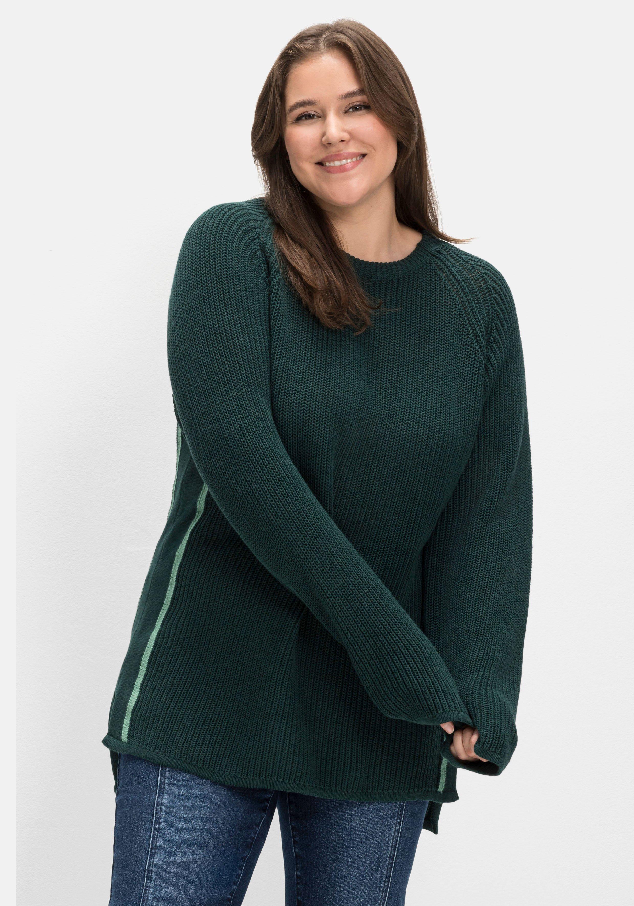 Damen Pullover & Strickjacken große 48 Plus sheego grün Mode › | Größen Größe Size ♥