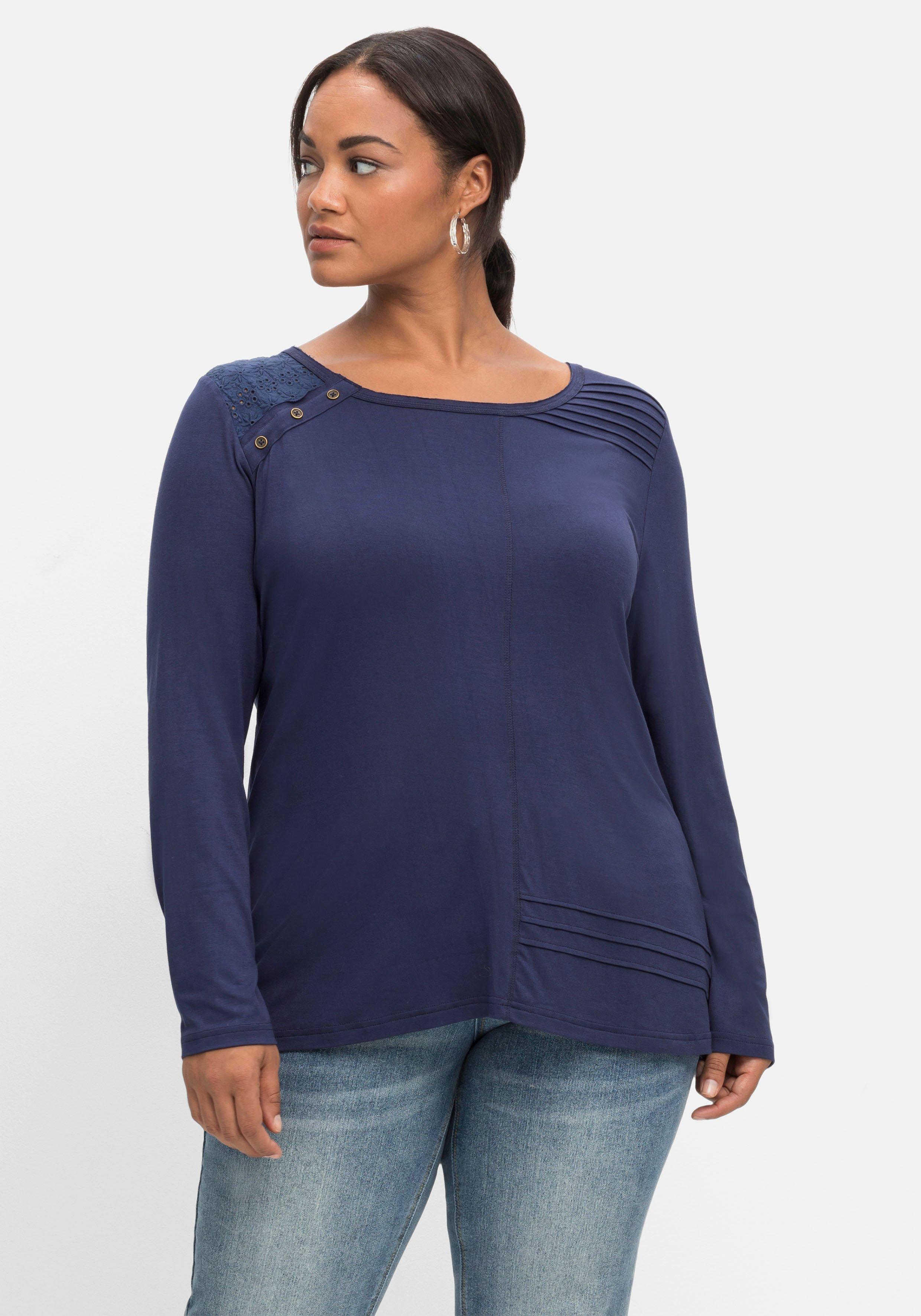 Langarmshirts große Größen mittel › Größe 56 | sheego ♥ Plus Size Mode