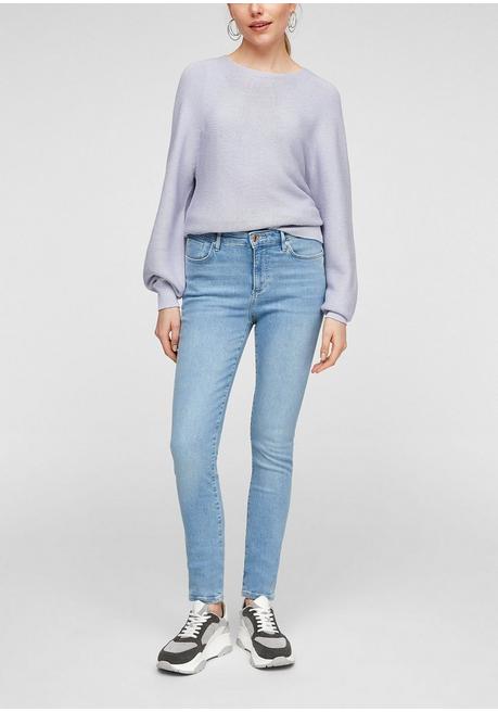 Skinny Jeans in Five-Pocket-Form, mittlere Bundhöhe - light blue Denim - 40